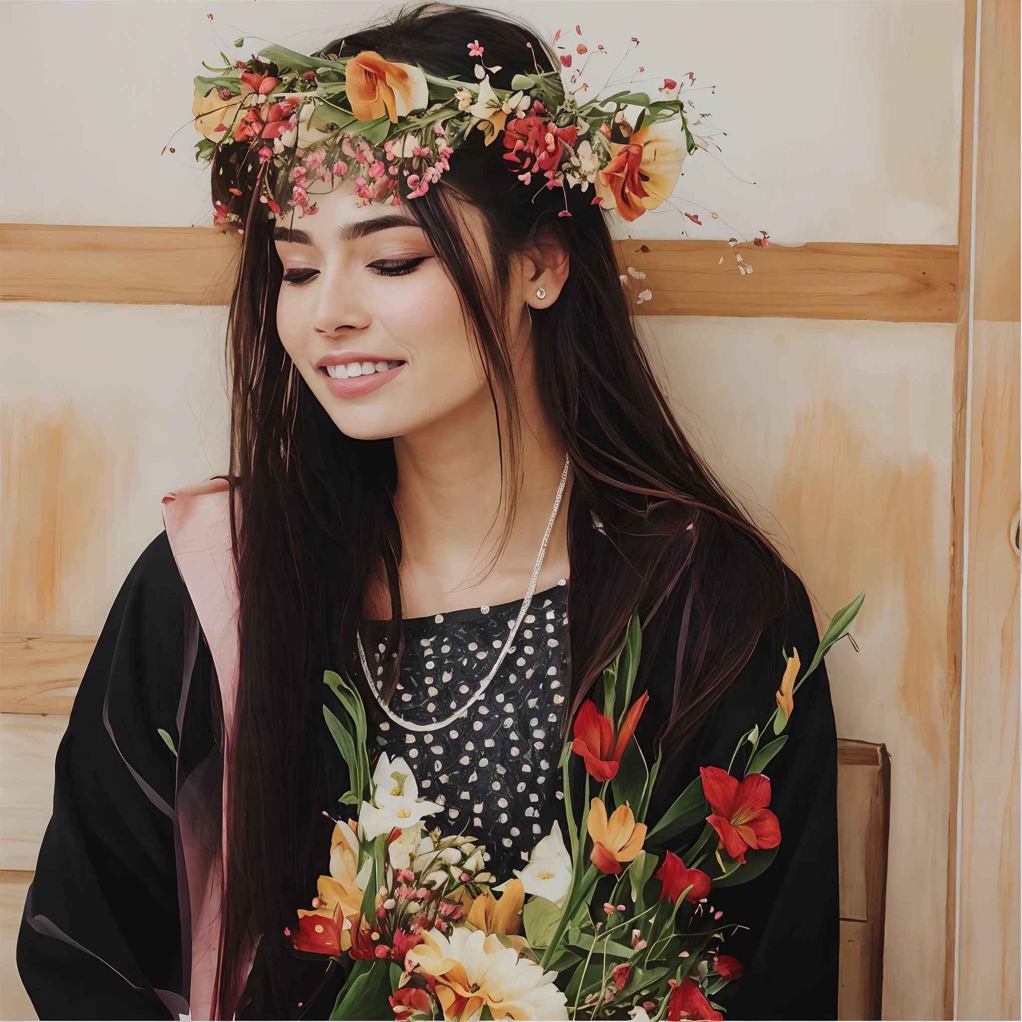 Anime look and flowers change