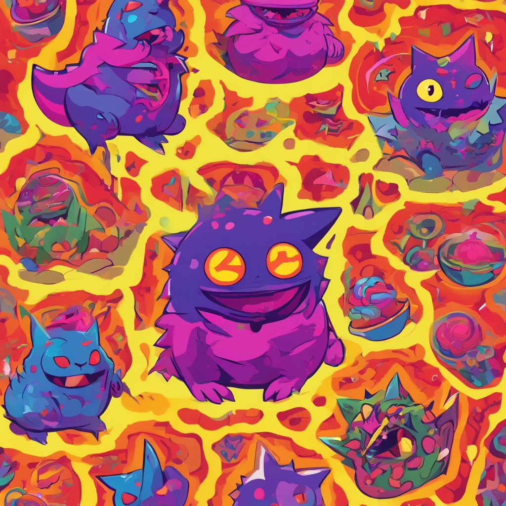 pokemon gengar comendo sorvete de casquinha