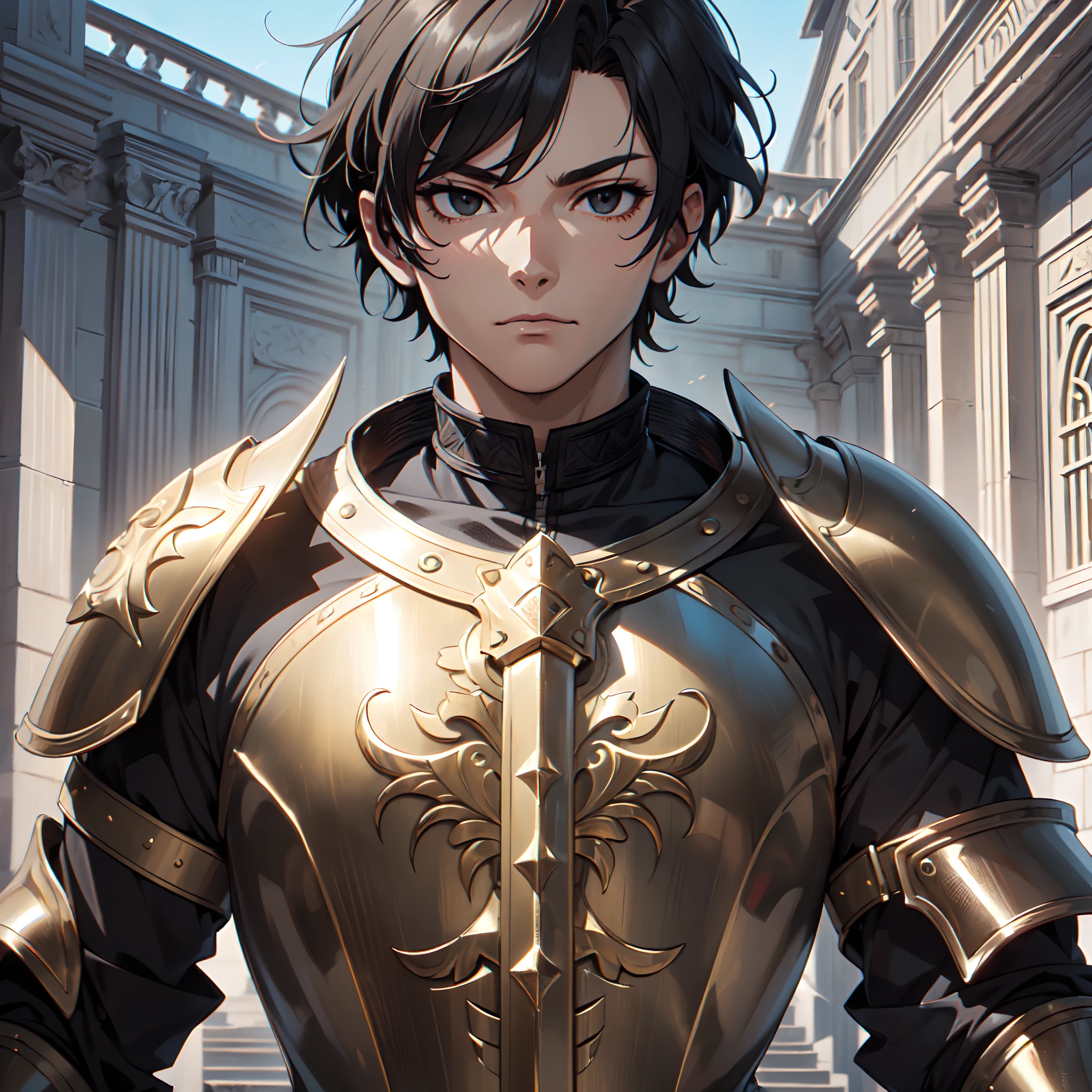 128K Ultra High Definition,
128K Ultra High Quality,
128K Ultra High Resolution,
Best Definition,
Best Quality,
Best Resolution,
Perfectly Detailed,
Perfectly Designed,
Extremely Detailed,
Extremely Designed,
Hyper Detailed,
Hyper Definition,
Hyper Quality,
Hyper Resolution,
Masterpiece,
(((Anime))),
Body Shot,
(((Boy))),
Handsome,
Muscular Body,
(((Black Short Hair))),
(((Black Eyes))),
(((Hyper Detailed & Perfectly Designed Bronze Armor Plates))),
(((Hyper Detailed & Perfectly Designed Engraving Baron Armor))),
(((Inside Of Medieval Royal Palace Background Scenery))),