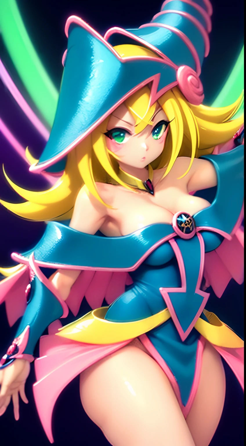 Dark magician girl (Obra maestra, Calidad superior, La mejor calidad, Arte Oficial, beautiful and aesthetic:1.2), (1niña dark magician girl:1.3), extremadamente detallado,(Arte fractal:1.1),(De color:1.1)(flores:1.3),highest detailed,(Zentangle Neon:1.2), (dynamic pose), (neon abstract background:1.3), (piel brillante), (Muchos colores:1.4), ,(Pendientes), (plumaje:1.5) , (Lanzallamas:1.3),fondo rojo,Phoenix dress,neon,Full HD
