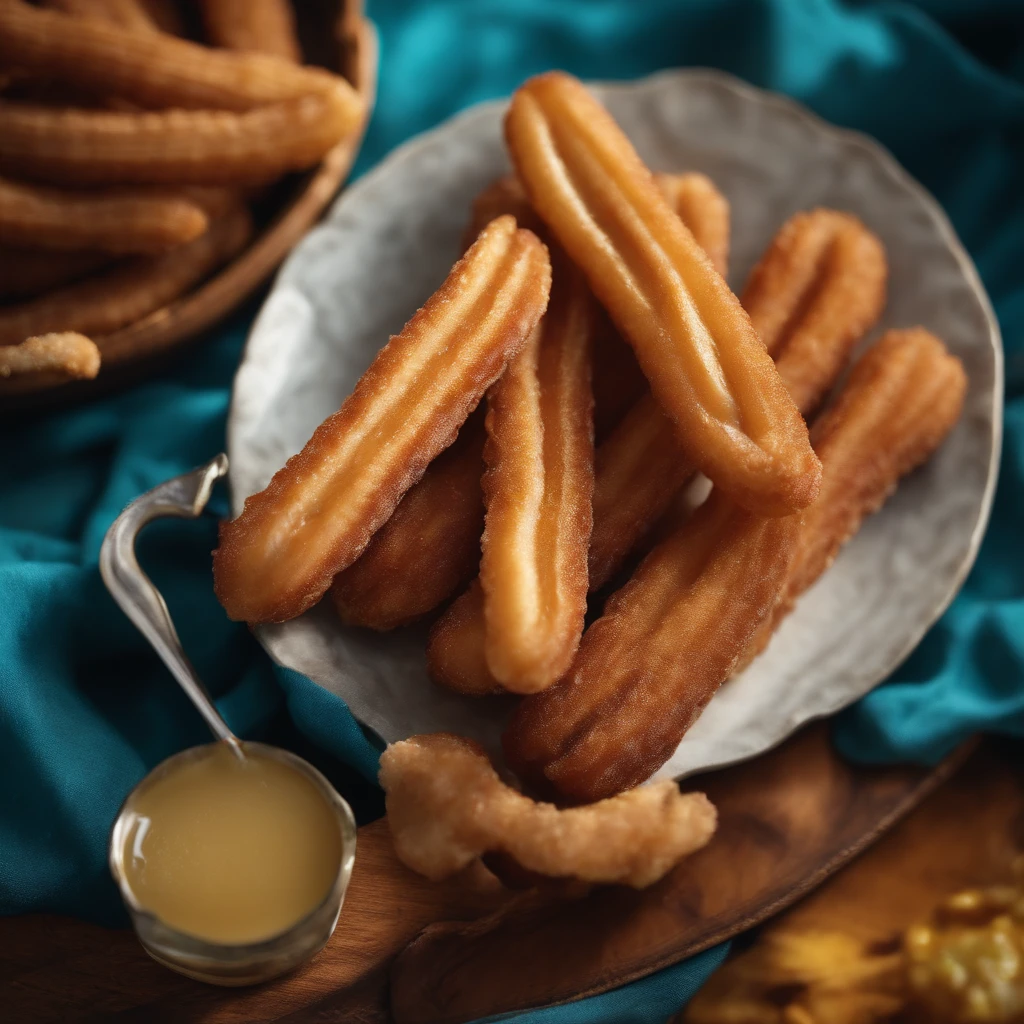 um churros com o recheio de caranguejo