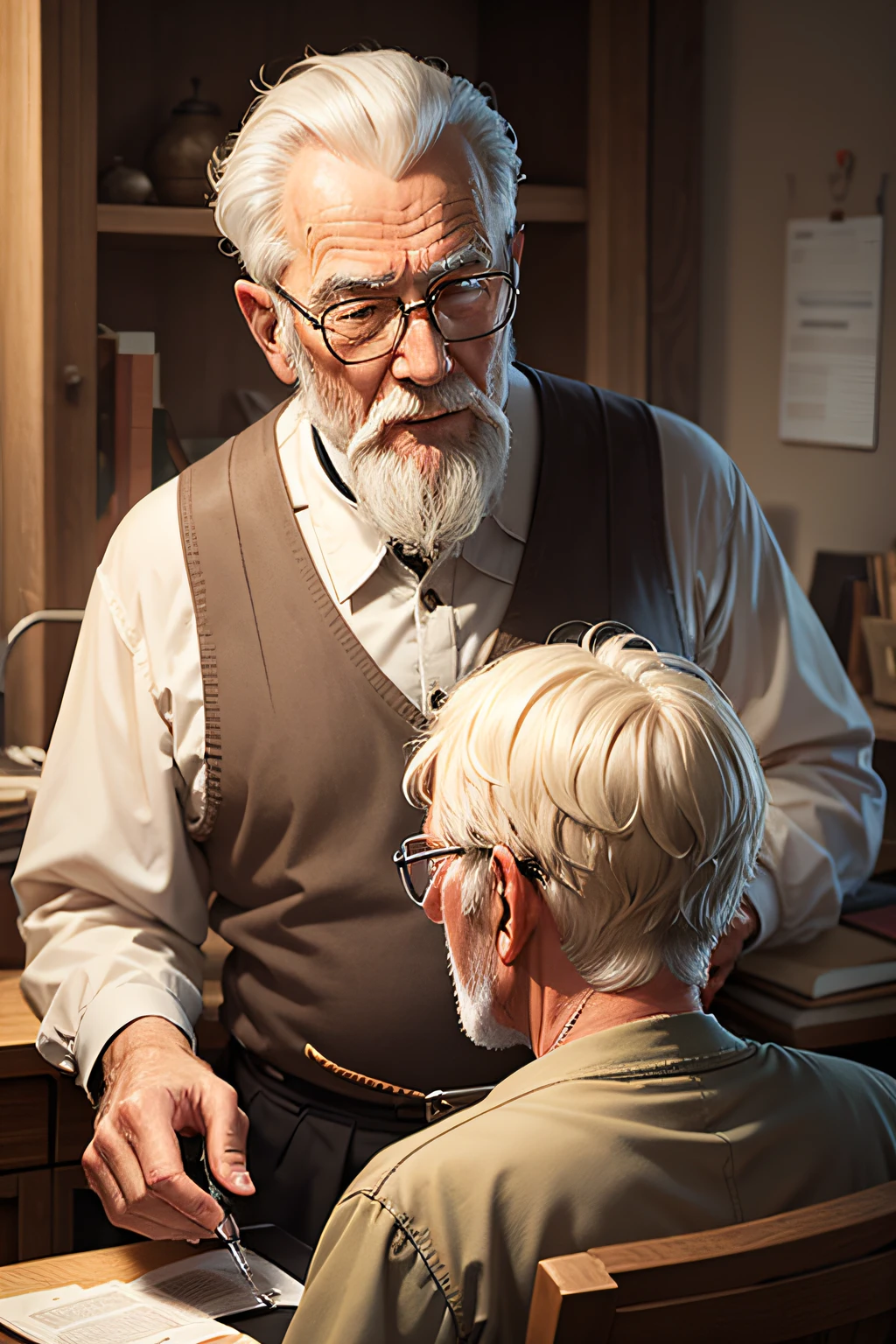 old man advising