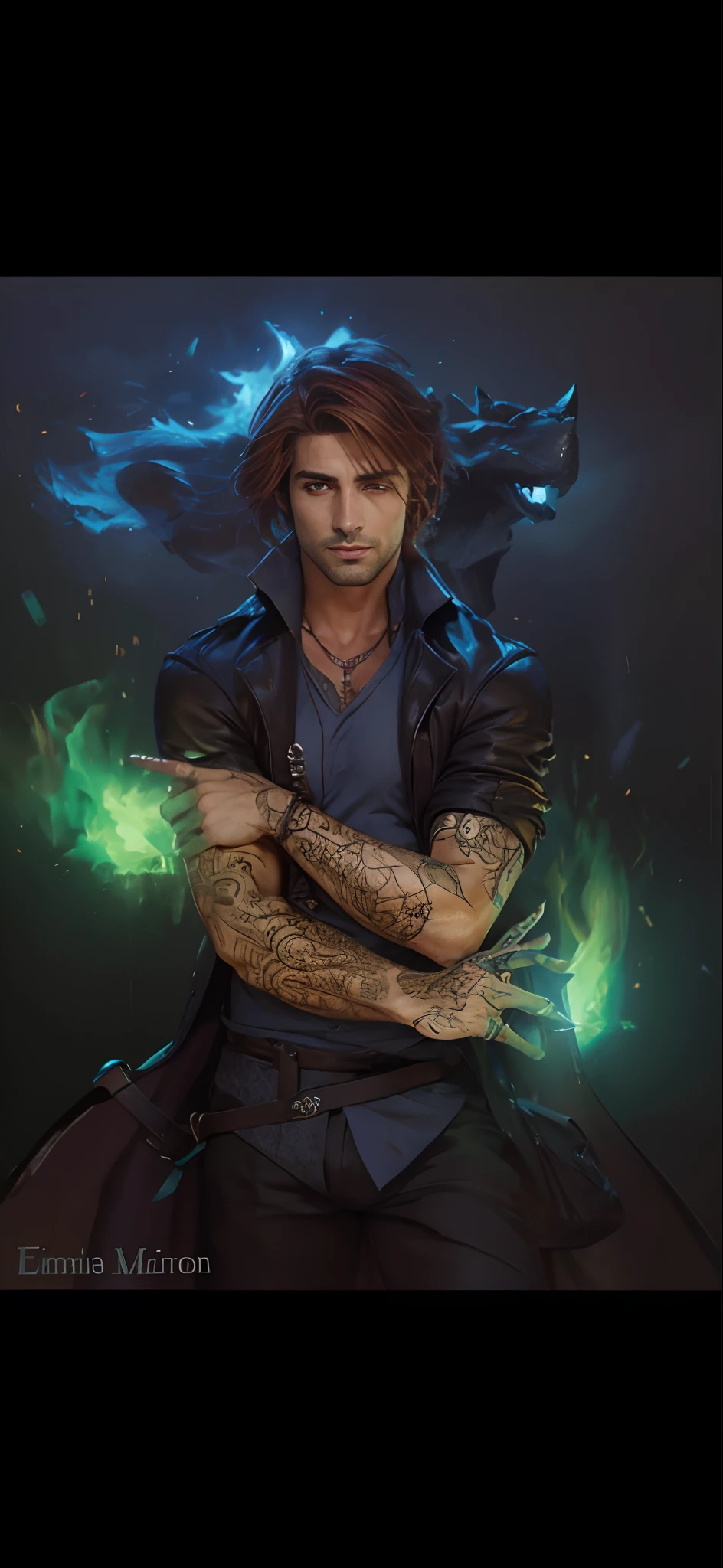 Ultra realistic, dashing attractive male, embodies the look like Constantine