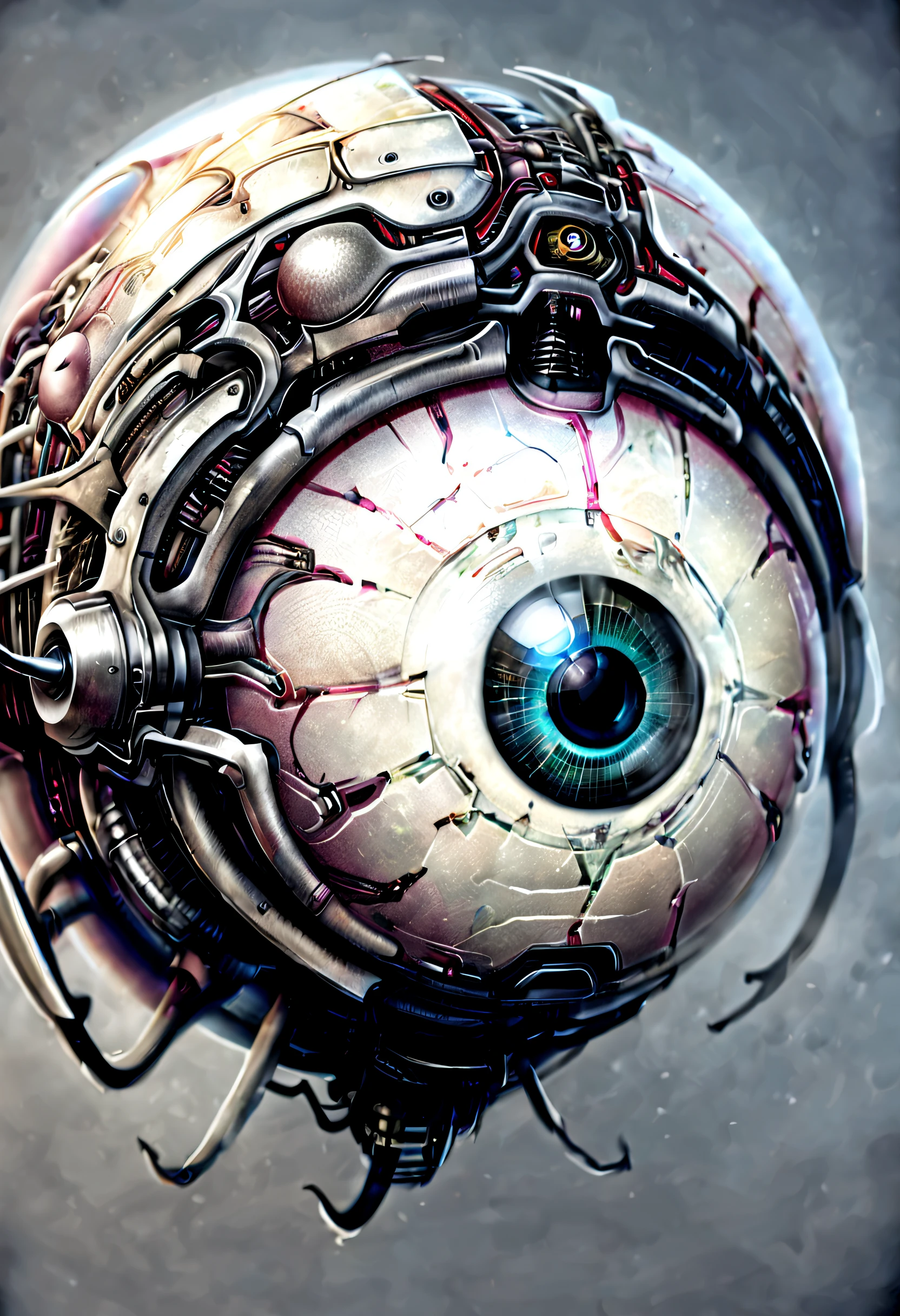 Detailed tattoo sketch of a high tech eyeball