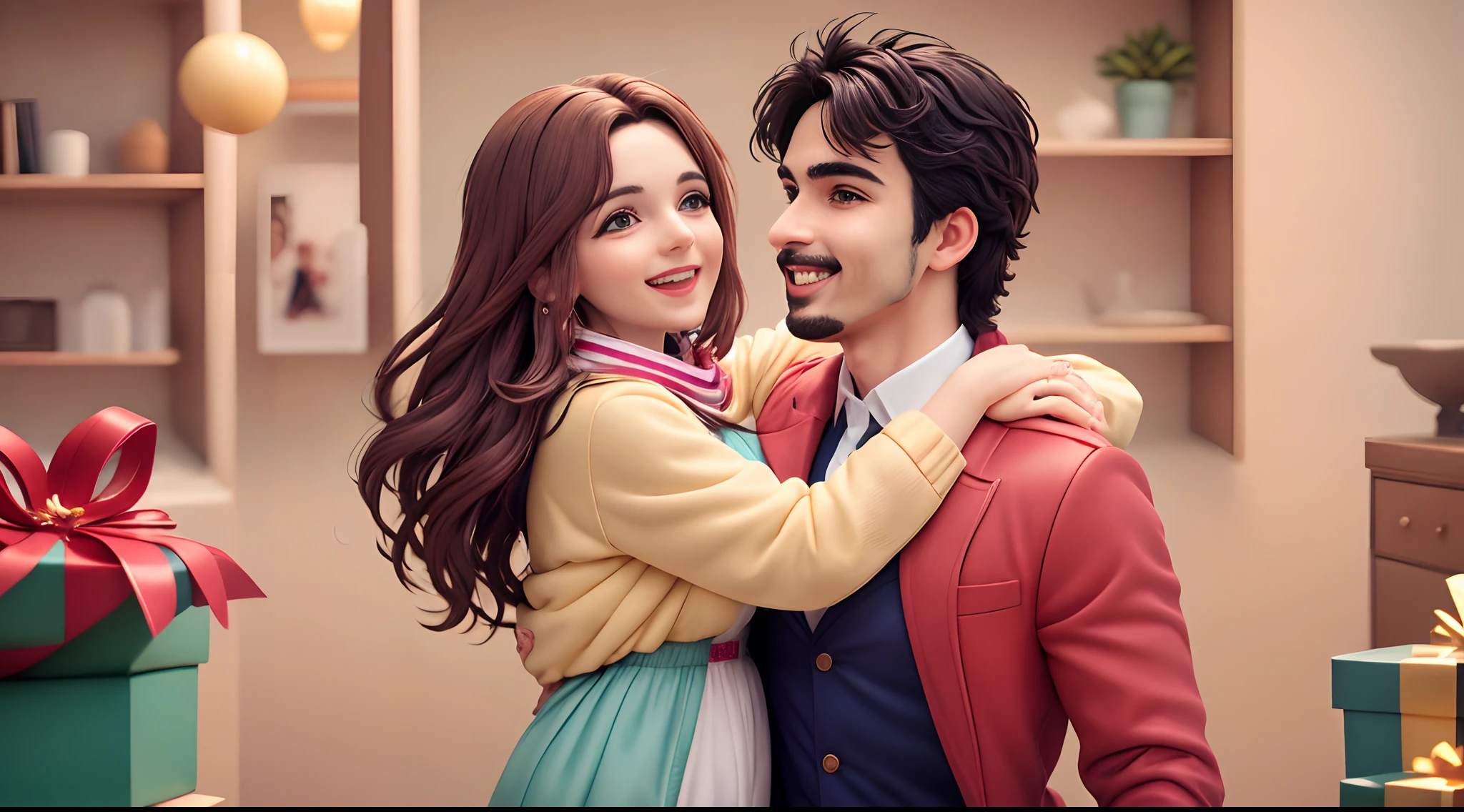 Quando Pedro viu o colar, seus olhos se encheram de alegria. Ana Criança explained the adventure she had and how she found the special gift. Peter was thrilled and thanked Ana for her friendship with a big hug.