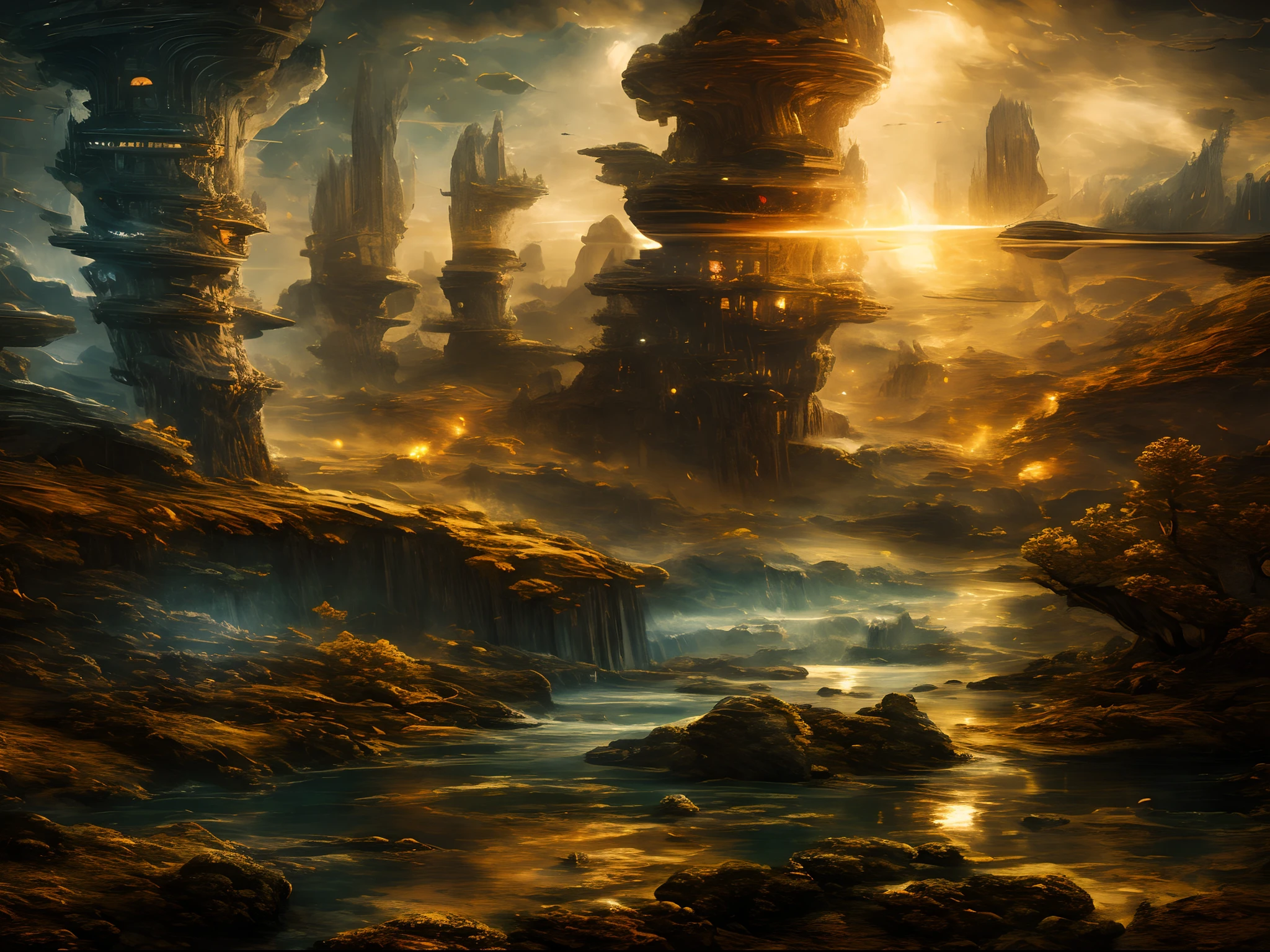 [viagem no tempo], [oil-painting], [Renascimento misturado com elementos sci-fi], [Inspirado por Leonardo da Vinci, h.G. Wells], [deviantart], [Ultra high resolution for stunning detail], [Rich color palette with earthy and metallic tones], [soft and ethereal lighting], [Vintage camera lens with vignette effect] [perspectiva surreal], [Flawless image quality]