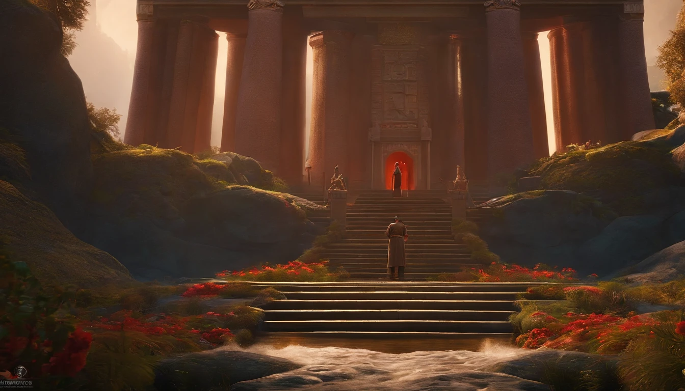 Solomon building the salmon temple