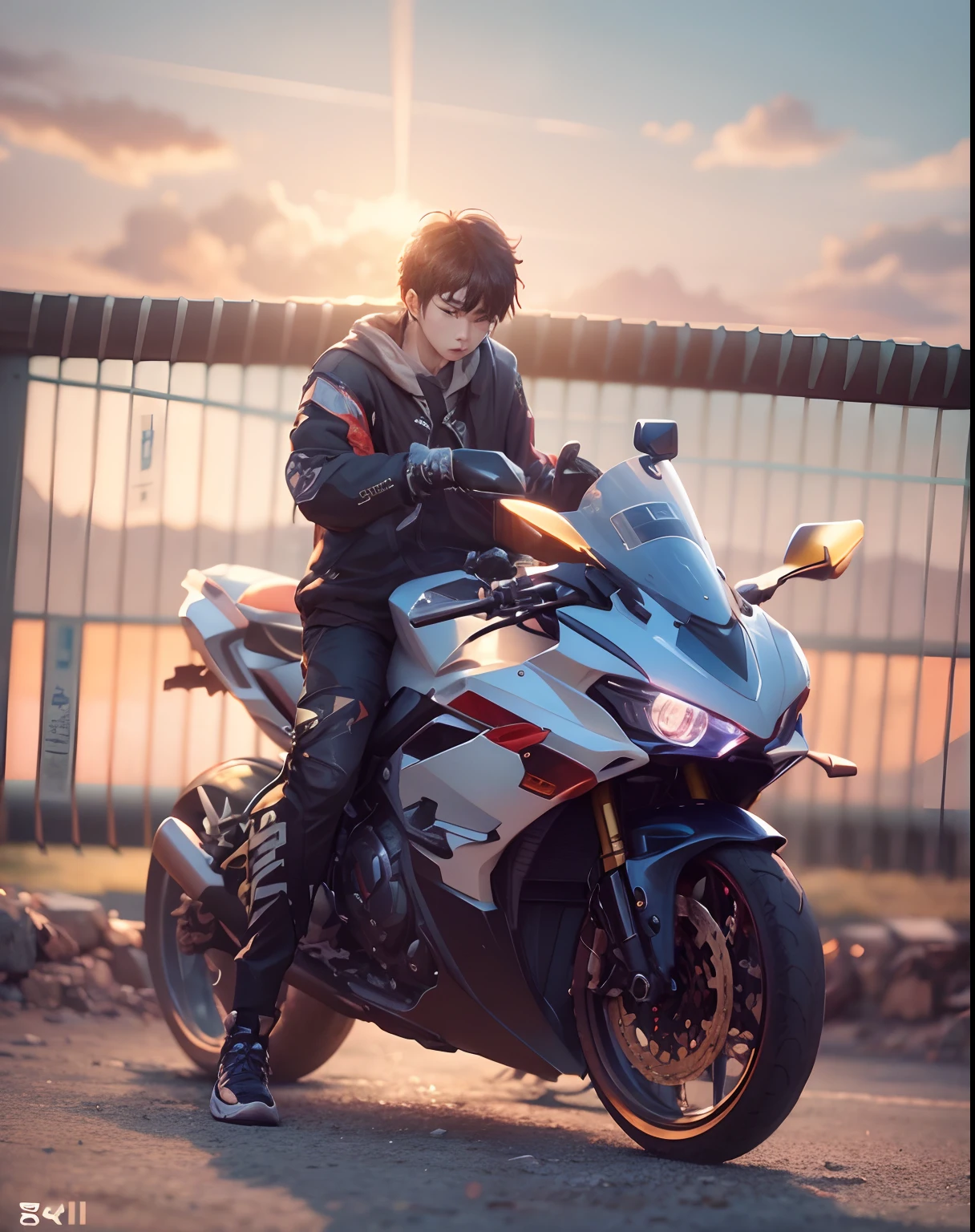 1 young boy korea,anime,(hiperrealisme:1.1),(detail:1.2)8k,bokeh