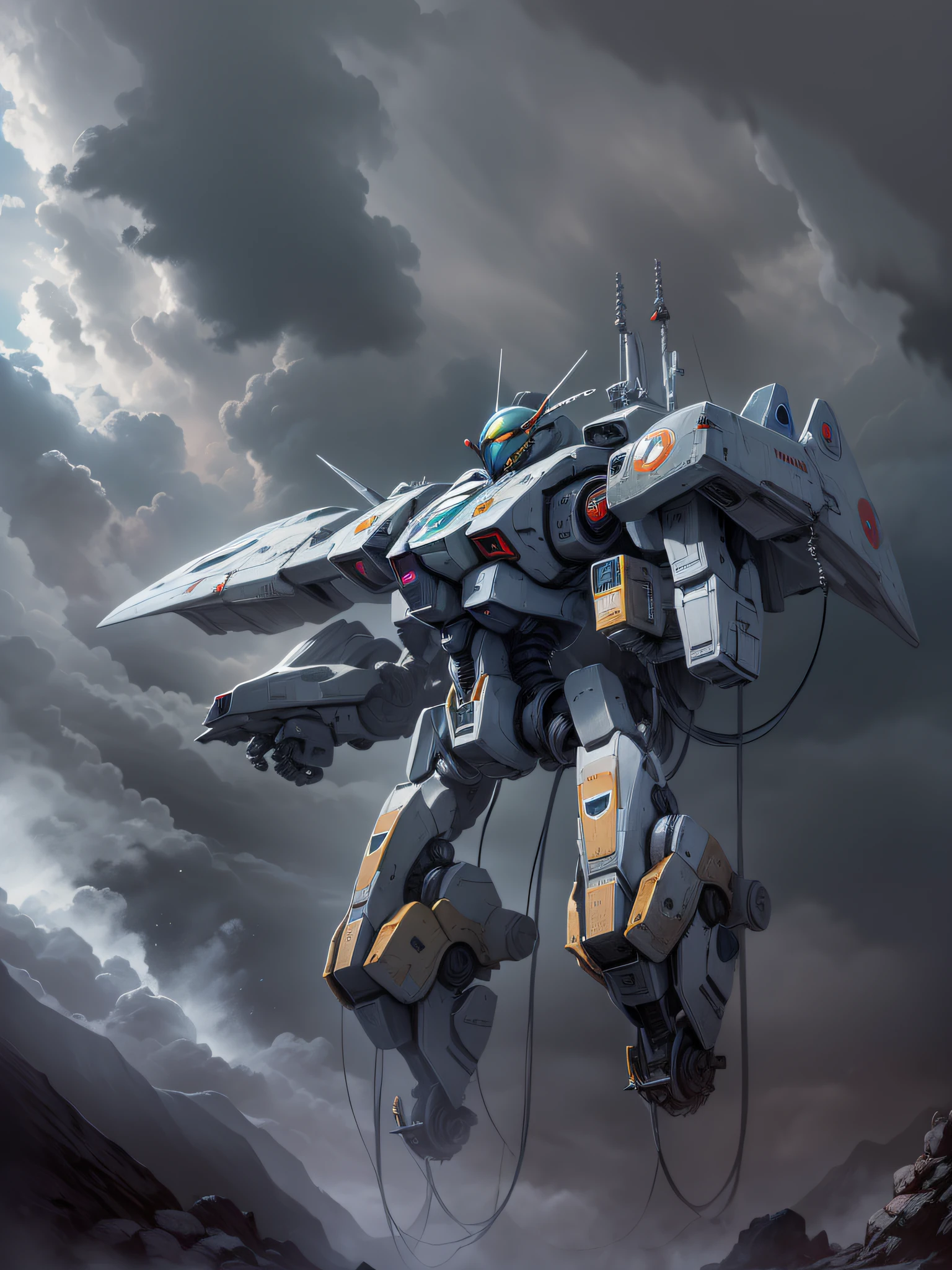 Muckross Universe, a robot, gloomy atmosphere, Clouds, Drizzle, hyper realisitc, ultradetail, Pin on Macross Robotech macross,