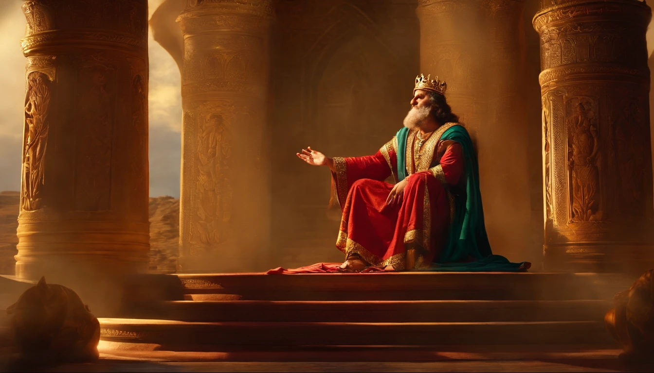 Image of King Solomon conversing with god