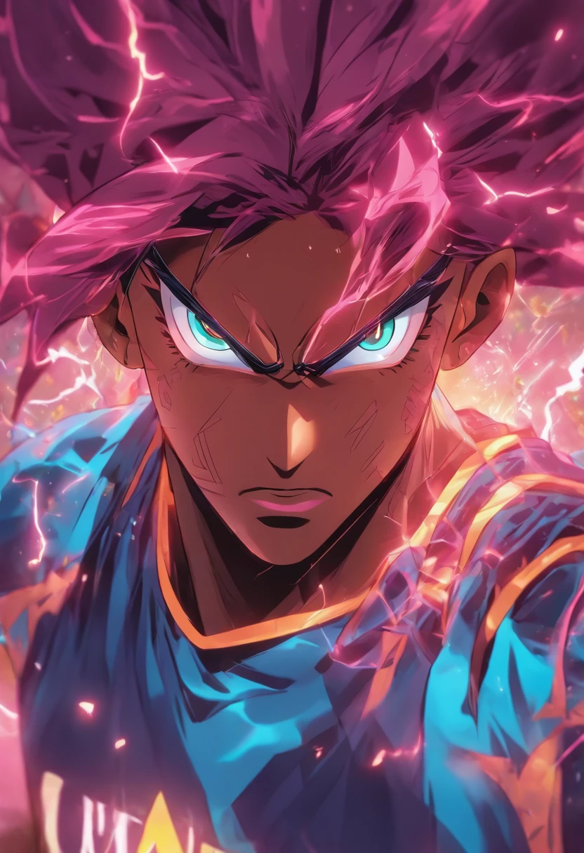A COmic Layout of a Basketball player vector logo Brand letters MN Raptiles as a comic book Hero, Anime Comic Book Cover , crazy colors of shiny plastic film, with steam wave, light blue and pink, chartreuse, clear color, fritillary light, super detail, light filled composition, dreamy composition, y2k aesthetic, lightning, 32k, Trending on Artstation, super detailed, intricate face, octane render, blender
