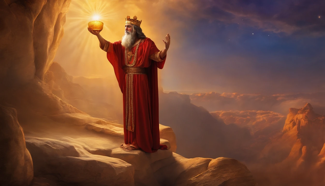 Image of King Solomon conversing with God
