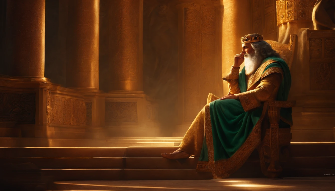 Image of King Solomon conversing with God