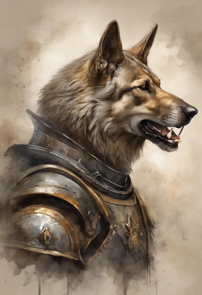 great dane top-quality, Dramatic Lighting, menacing pose, fierce look, epic atmosphere, (((Helmet in the shape of a wolf's head))), (((Full body shot))),Wolves made of metal, cyborgs, Cyberpunk style, Clockwork, ((Intricate details)), nffsw, ((Intricate details, hyperdetails)), incandescent lamps, cinematic shot, Vignette, bokeh effect beckground, (dogy), (Full body shot).