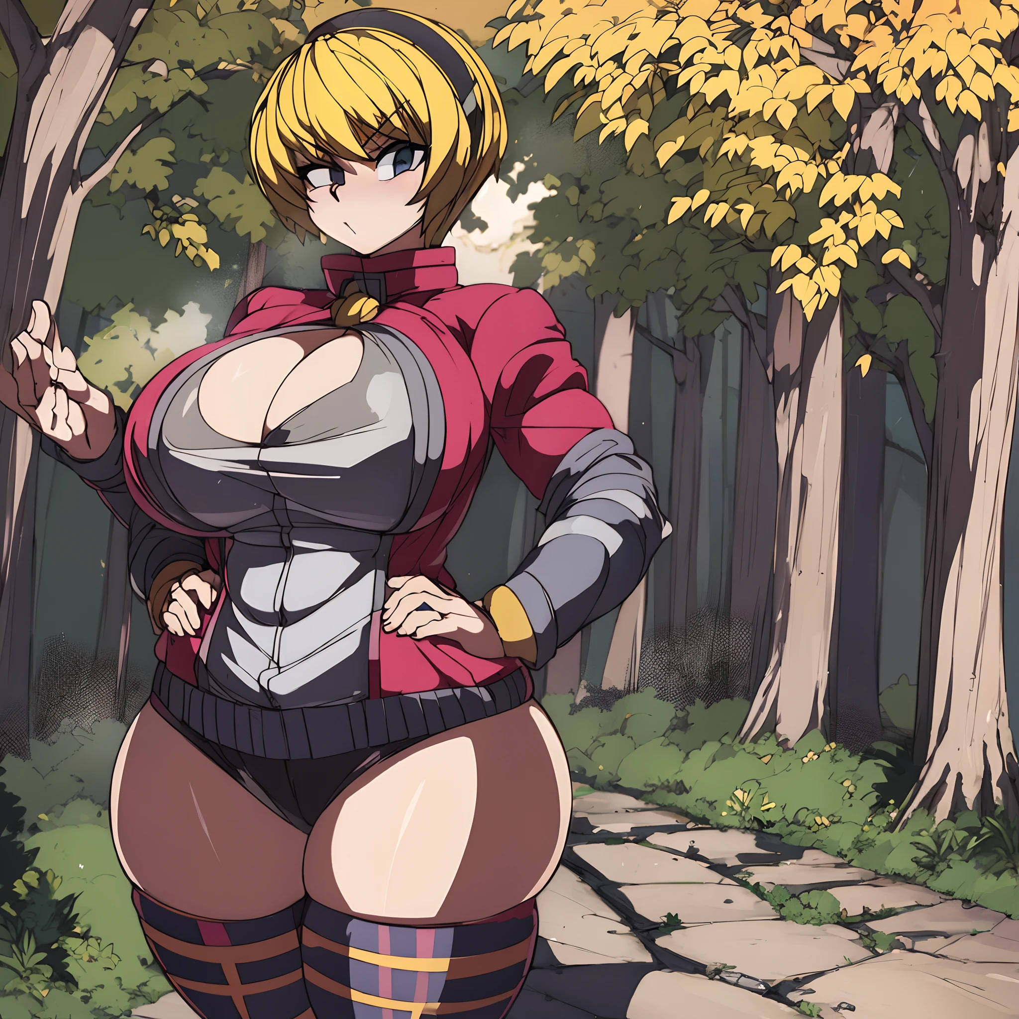 kurapika, curvy, huge breast, thicc ass,captain kirb Style, standing, sexy