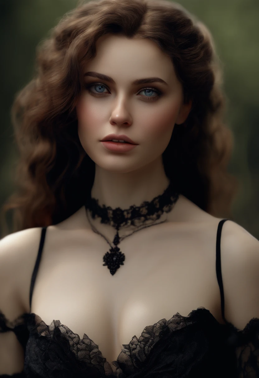 masterpiece, best quality, highly detailed, ultra high res, (photorealistic:1.8), unreal_engine, photograph, realistic_skin_texture, background, 1girl, naked, gothic choker