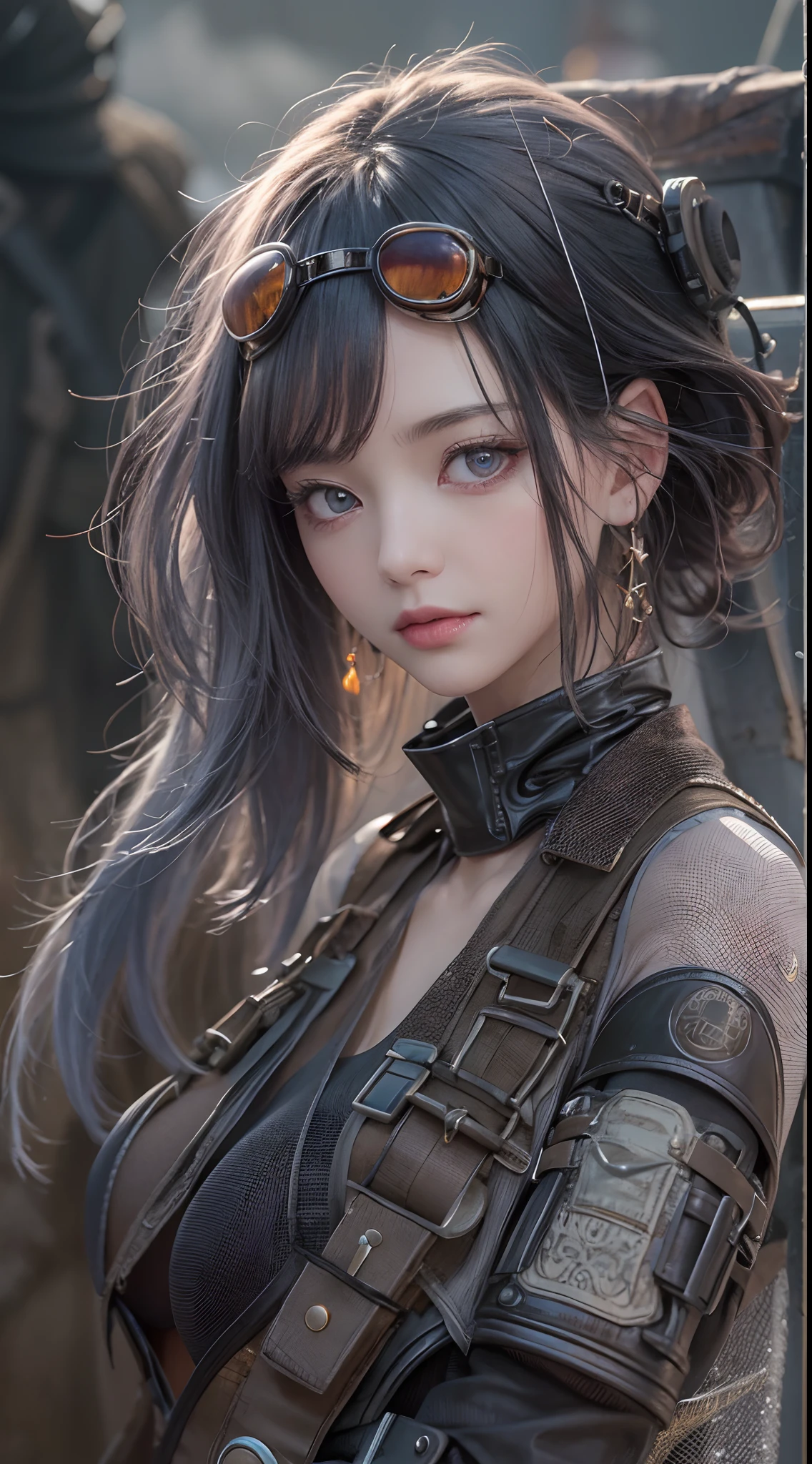 (8K, Raw photography, top-quality, ​masterpiece:1.2),  One Woman、Japan at the age of 18,fullllbody.{scinematic angle、Wide Angle、Don't split the screen、}（Realistic Skins 1.4）、（（（Vampire、Black hood、Black cloak、Goth  costume、Do not show the skin、）））、（（（In the dark forest、Pitch black night、Deep fog）））（（Blood dripping from the mouth、Red Eyes、Black and long nails））、50mm Lens、30mm film、wide angles、（long、straight haired、）、（A dark-haired、The forehead is hidden by bangs、）、Black eyes、shinny skin.Beautiful delicate face、Beautiful delicate eyes、｛tiny chest、uscular body、｝、