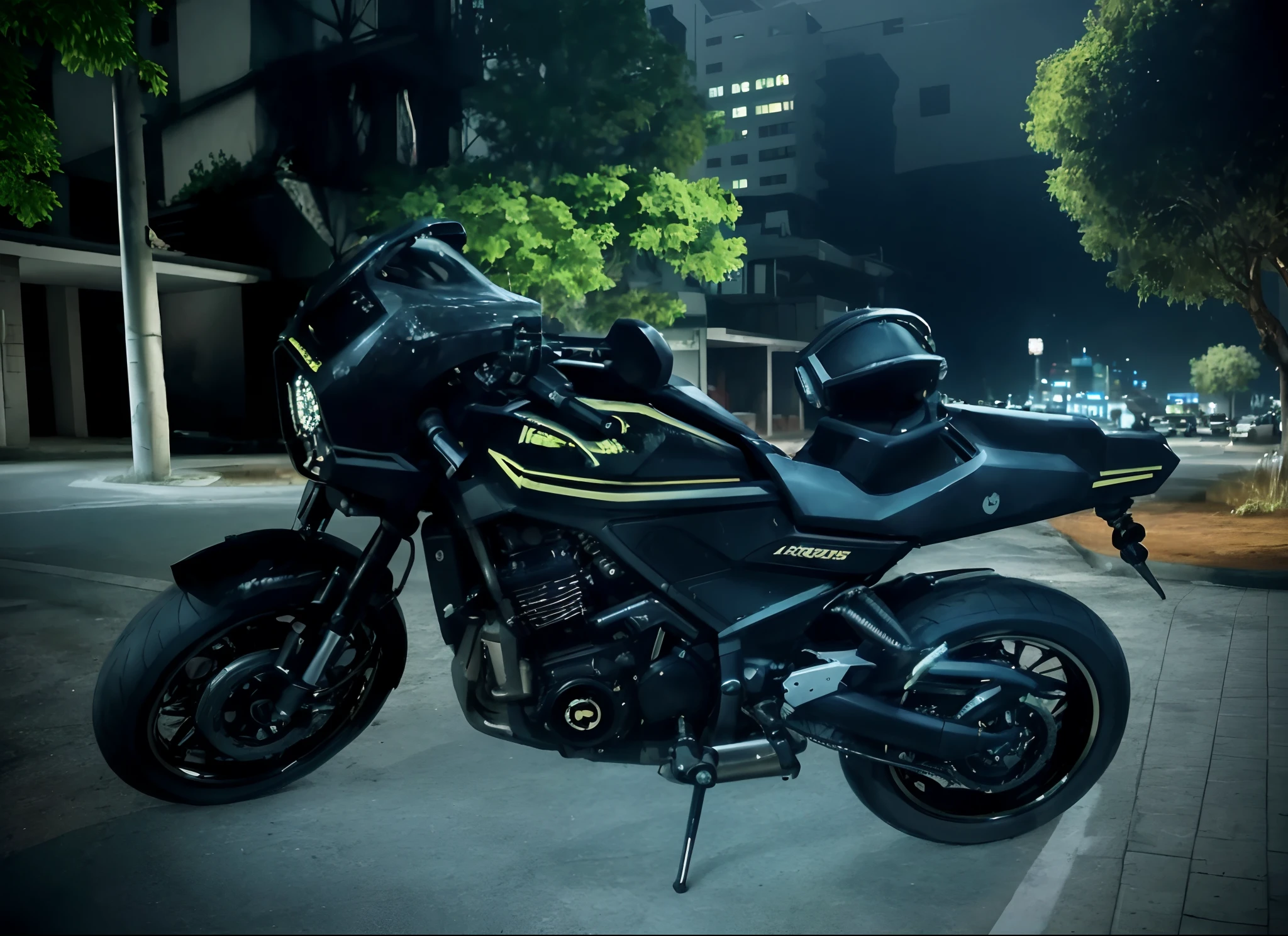a 3/4 front view of ((futuristic cyberpunk hotrod zeekars)) (with glowing tires), at the parking lot,