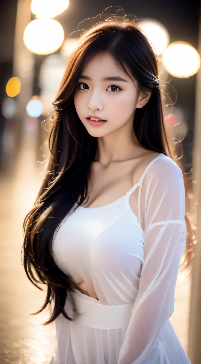 2 young girls, Beautiful girl of the highest grade, Super beautiful detailed face, ((flat chest)), (See-through sheer hchool uniform with wide open breasts:1.2), (Details of a very beautiful face), (Best Quality:1.4), 8K resolution, High resolution, (Photorealistic, High resolution:1.4), Raw photo, (Realistic, Photorealsitic:1.37), Gloss on lips, Long hair, Parted lips, Staring at me, (no underwear), (panties), school, classroom, (magazine cover:1.6), beautiful long hairs, crazy long hairs, super long hairs, long hair, crazy long hairs, super long hairs