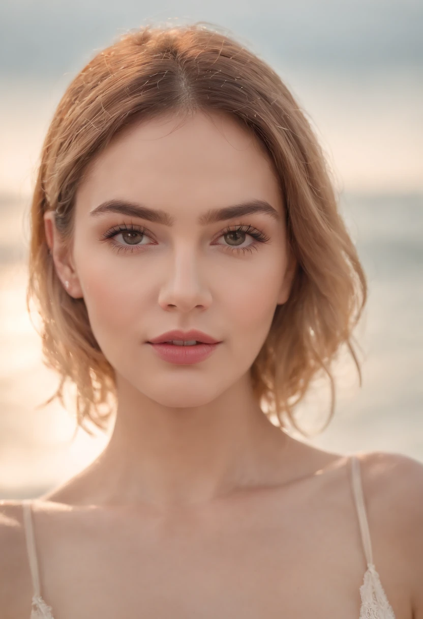 Pov view, corpo inteiro, na praia , (Melhor Qualidade, 8k, 32k, Obra-Prima, UHD: 1.5), Photo of Attractive russian Woman, 1 Menina, (Peitos gigantescos: 1.2), (short hair), tattoos, blonde, bikini, Abs, Corpo Perfeito, Rosto Ultra Detalhado, Detailed Lips, Olhos Finos, 二重まぶた, (Sedutor), ((Excitado: 1.5))