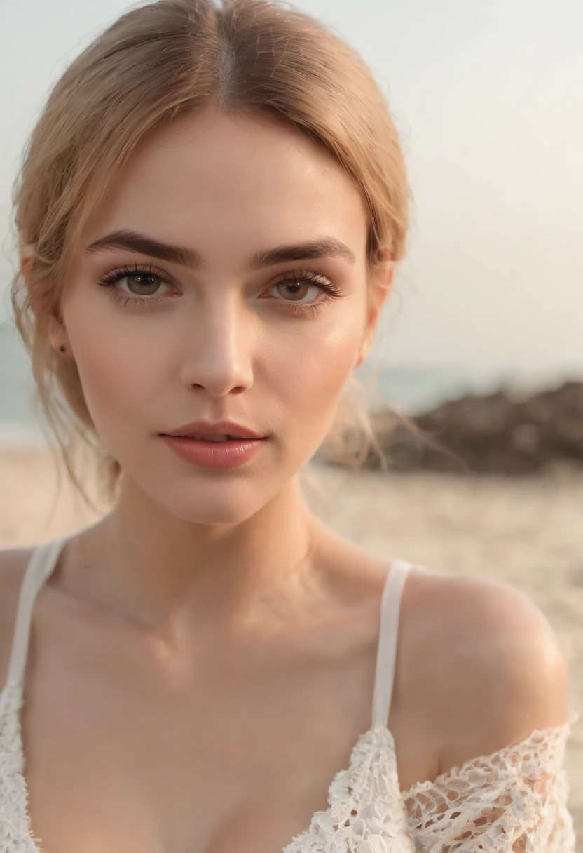 Pov view, corpo inteiro, na praia , (Melhor Qualidade, 8k, 32k, Obra-Prima, UHD: 1.5), Photo of Attractive russian Woman, 1 , (Peitos gigantescos: 1.2), (short hair), tattoos, blonde, bikini, Abs, Corpo Perfeito, Rosto Ultra Detalhado, Detailed Lips, Olhos Finos, 二重まぶた, (Sedutor), ((Excitado: 1.5))