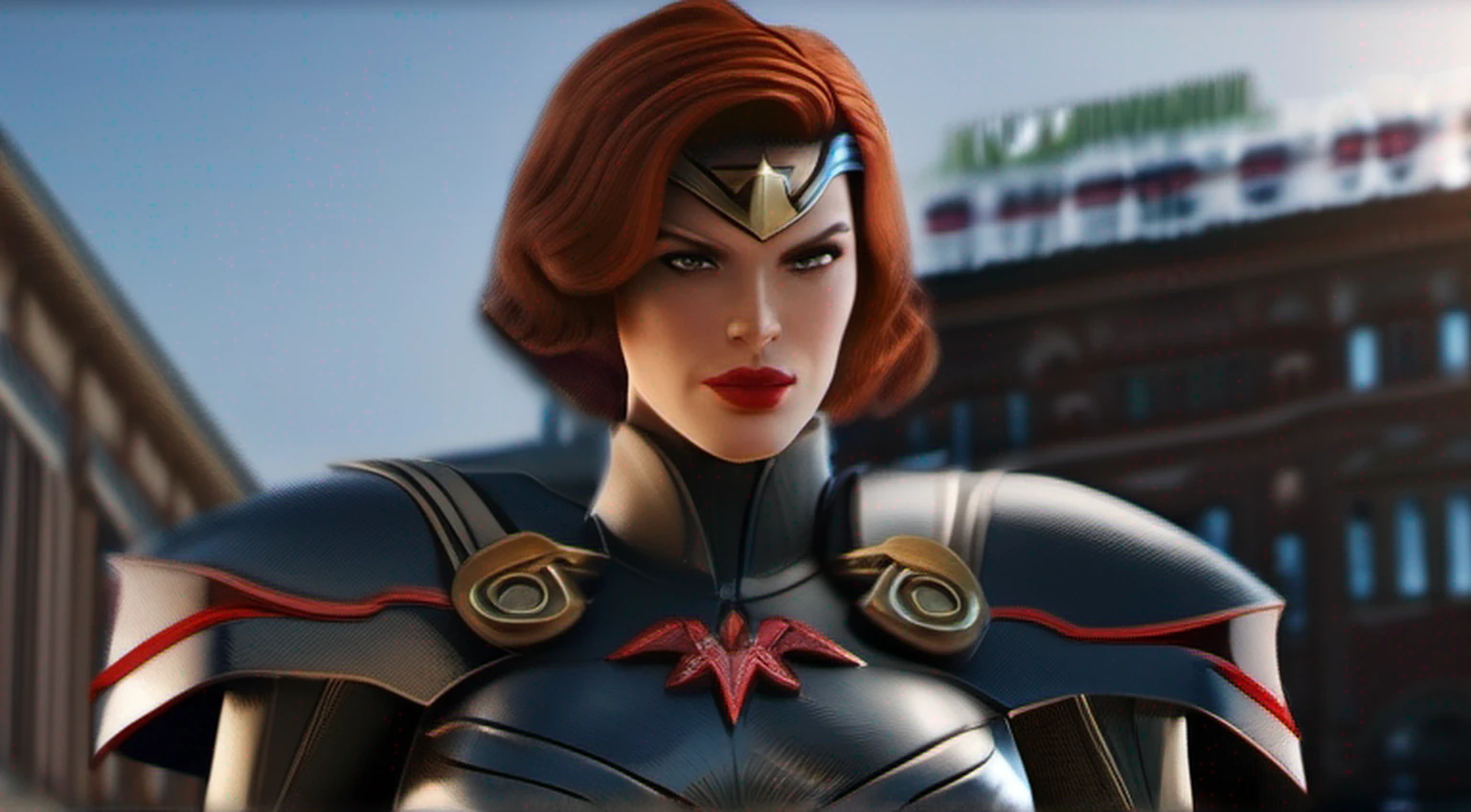 A breathtaking fusion of Wonder Woman and Black Widow, extremamente hiper-realista, High Definition with SDXL Enhancement,combinando seus trajes, its powers and its characteristics,High Definition Costume,High Definition Hair and Eyes,Highly hyper-detailed in the city in a dynamic action 3D pose,shorts,detalhes exuberantes,Professional Ultra 8K Processing in Extremely Absolute Hyper-realistic in HDR in Concept Art Hyper-realistic in High Quality in Octane Render in Hyper 3D Resolution