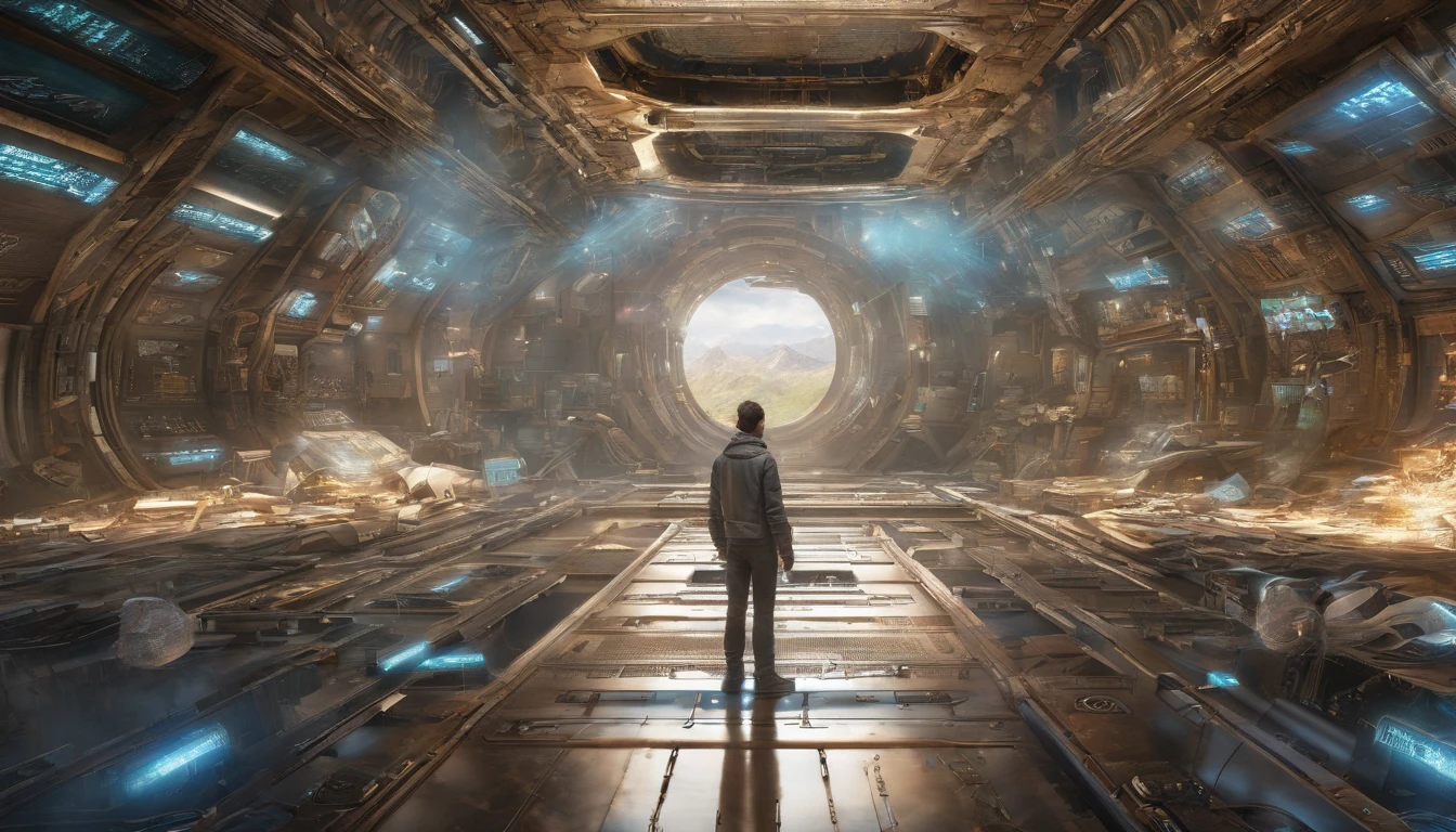 Futuristic financial background sparking curiosity