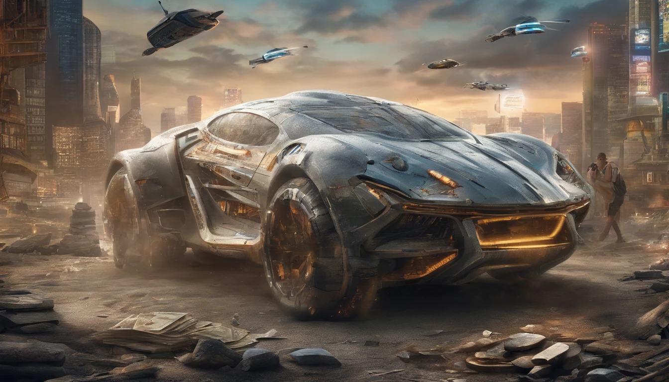 Futuristic financial background sparking curiosity