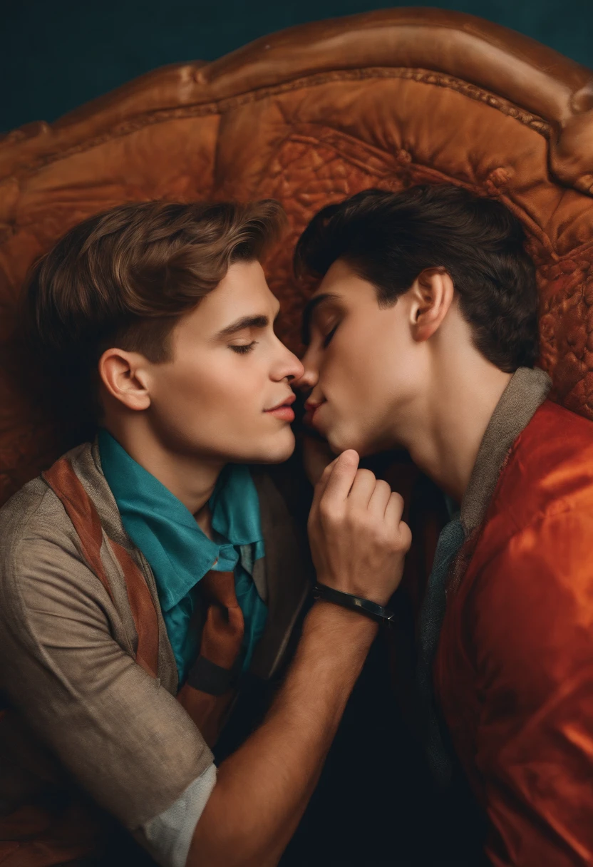 Father making out with young son