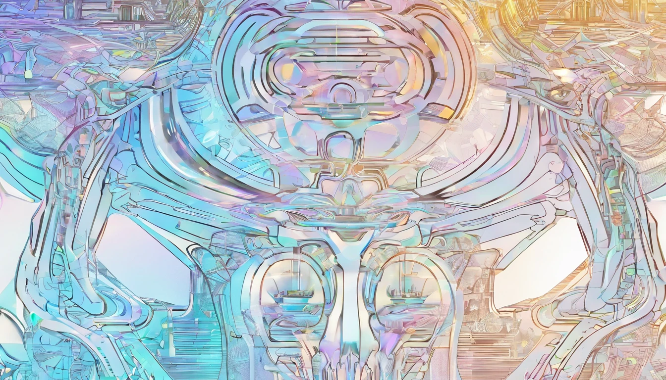 human body in outlines. Full light show. line art, light art. futuristic in space