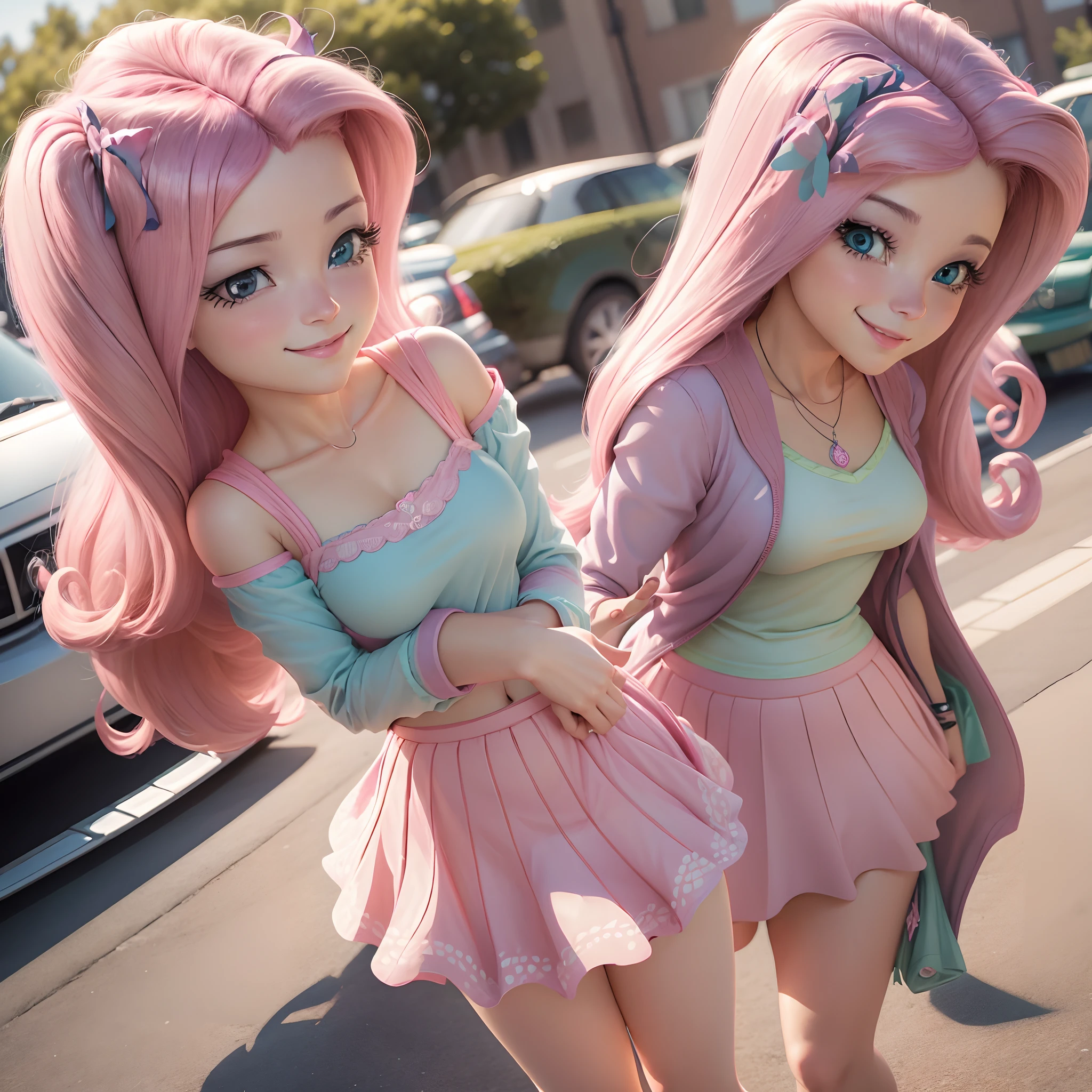 Fluttershy Equestria girls,mini skirt, Beauty girl, sexy, blush, smiling, mini skirt,upskirt full body, Beauty girl, Equestria girls Fluttershy, panties pink