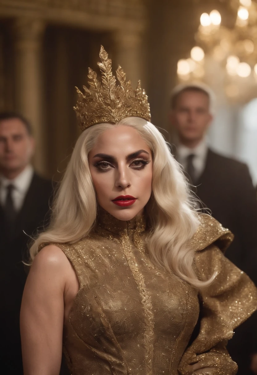 lady gaga dressed in a hyper extravagant costume of the Greek goddess Artemis: Goddess of the Hunt and the Moon (best qualityer, realisitic, realisitic,, (Highly detailed face and skin texture), (fully body), (Complicated Detail: 1.2), (finely detail), (Complicated Detail), (cinematic lights, luz de fundo de best qualityer), lines sharp, sharp focus, offcial art, unity 8k wallpaper , absurdrez, unbelievably absurd, huge filesize, ultra girl , Fantasyart, RTX,((Closing-up photo by award-winning studio)), , (Shut your mouth), , perfect hands, beautiful detailed eyes, rosto perfeito fully body)