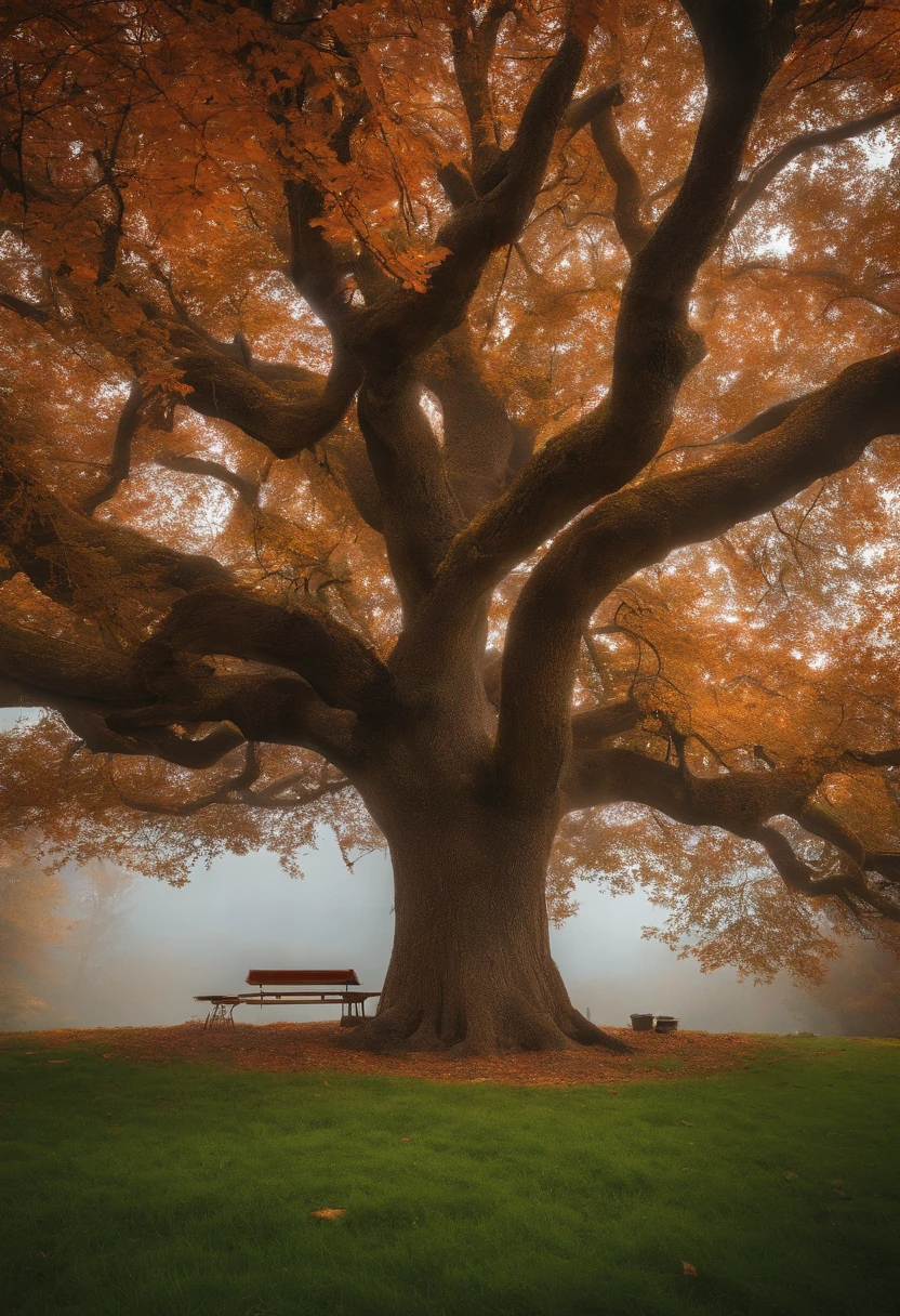 A nodi grill undeer a tree