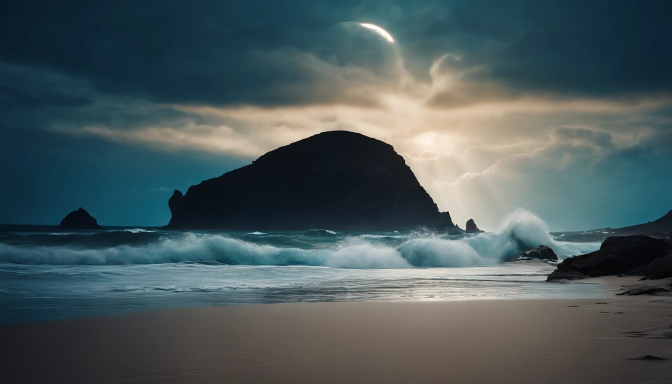 huge planet, the night, hight resolution、Impressive Milky Way:1.9、sand beach、Vast blue ocean、Blue Waves、Crystal clear wave crest、Blue glacier、lightning bolt:1.9、Protoplanets、pure beauty