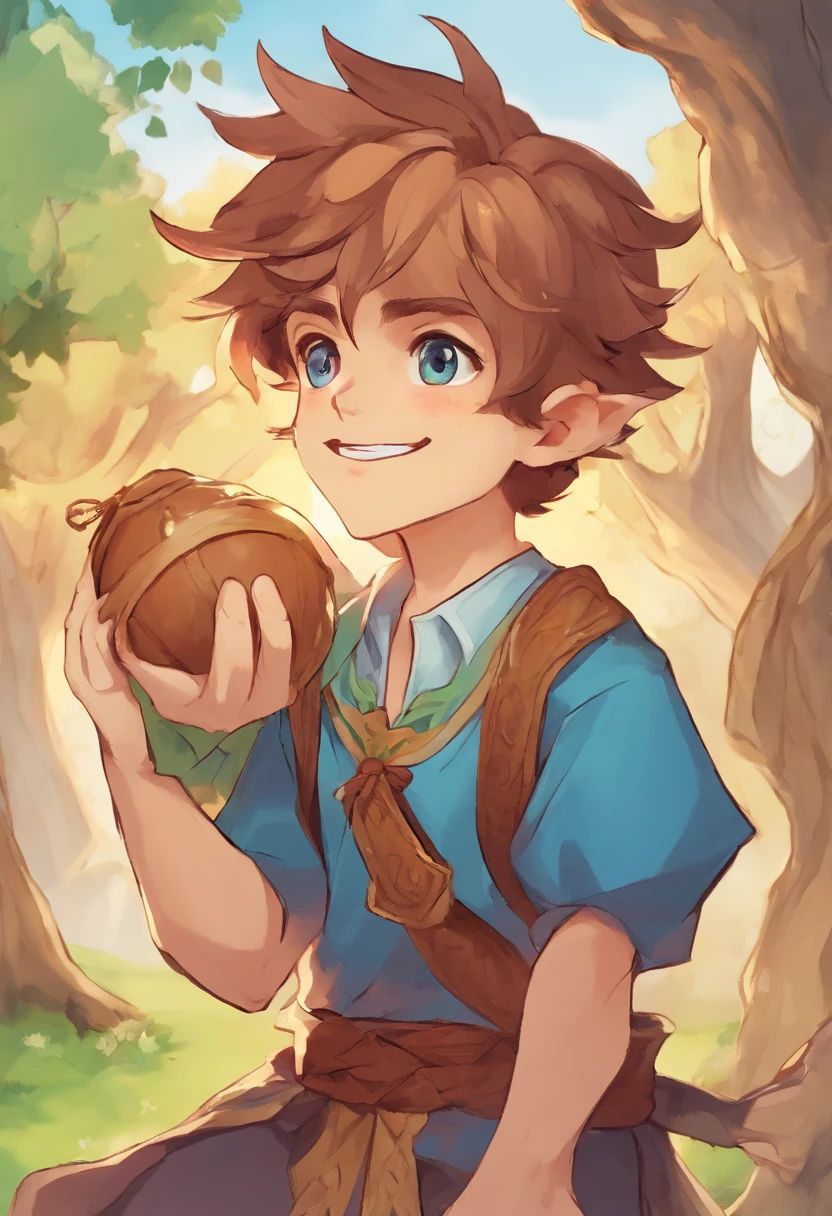 a boy with an optimistic expression, representando o signo de sagitario