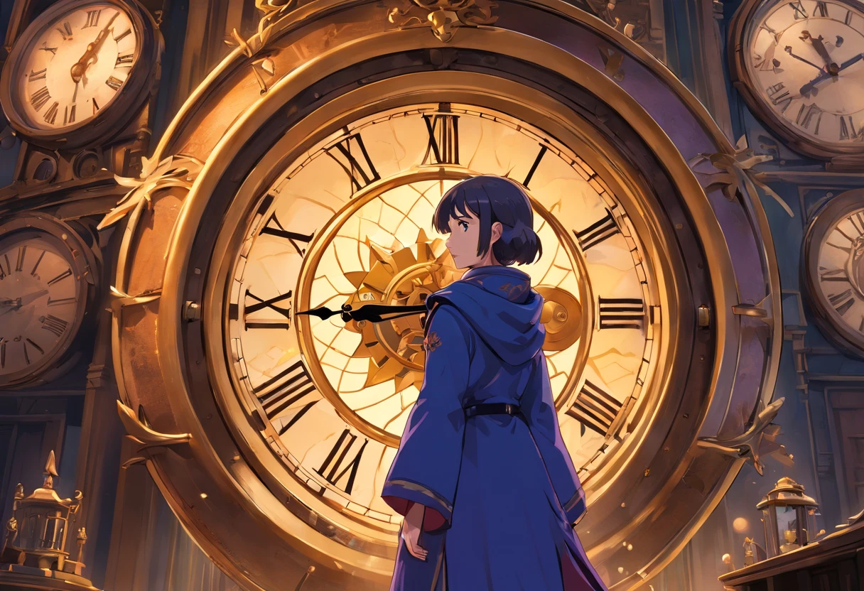 (best quality,4k,highres,masterpiece:1.2),ultra-detailed,(realistic,photorealistic,photo-realistic:1.37),HDR,UHD,studio lighting,sharp focus,physically-based rendering,extreme detail description,professional,vivid colors,bokeh,portraits
The Mystery of the Crystal Clocks, film poster
A captivating film poster captures the essence of "The Mystery of the Crystal Clocks" and entices the audience with its intriguing visuals. The poster features a grand clock, standing tall amidst an ethereal atmosphere. The clock takes center stage, its mesmerizing crystal dial gleaming in the soft ambient light. The intricate details of the clock are brought to life with ultra-detailed precision, showcasing each cog, gear, and shimmering crystal surface.
The setting is shrouded in mystery, with a hint of otherworldly presence. Wisps of fog envelop the scene, adding an air of suspense and mystique. Beyond the clock, distorted shadows and reflections dance along the walls, hinting at the enigmatic nature of the story.
In the foreground, positioned at a diagonal angle, a person gazes at the clock with a mix of curiosity and trepidation. The character's face is portrayed with beautiful detailed eyes, capturing the audience's attention and drawing them into the narrative. The viewer can see the emotions etched on the character's face, further adding depth to the poster.
The colors used in the poster are vivid and rich, creating a sense of visual impact. The palette consists of deep blues and purples, intertwining with warm golden hues. The contrast between light and shadow enhances the overall atmosphere, contributing to the suspenseful nature of the film.
Adding to the artistry, the film poster employs a photorealistic style in its rendering. The textures of the clock's intricate design, the character's attire, and the surrounding environment are brought to life with meticulous attention to detail. This photorealistic rendering, combined with the use of studio lighting, elevates the o