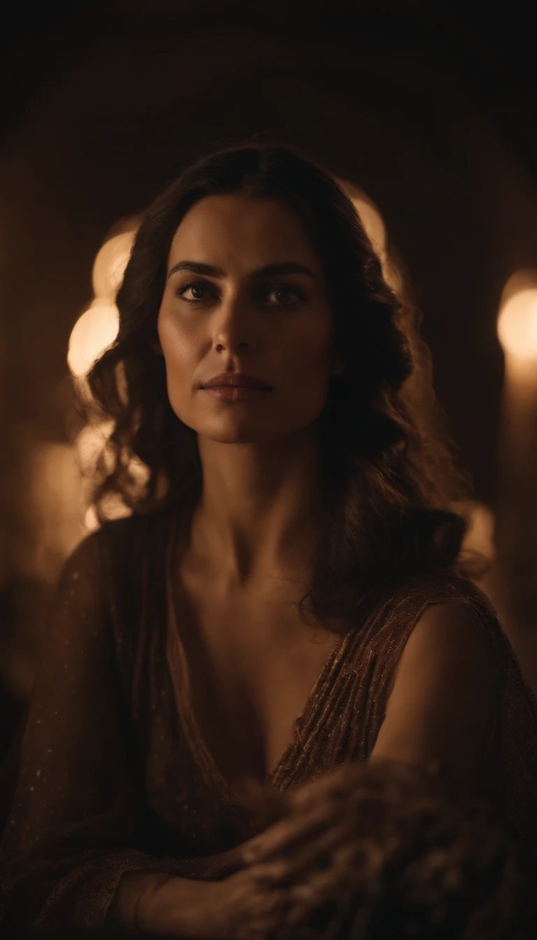 Mulher amarrada em uma masmorra. Ancient times