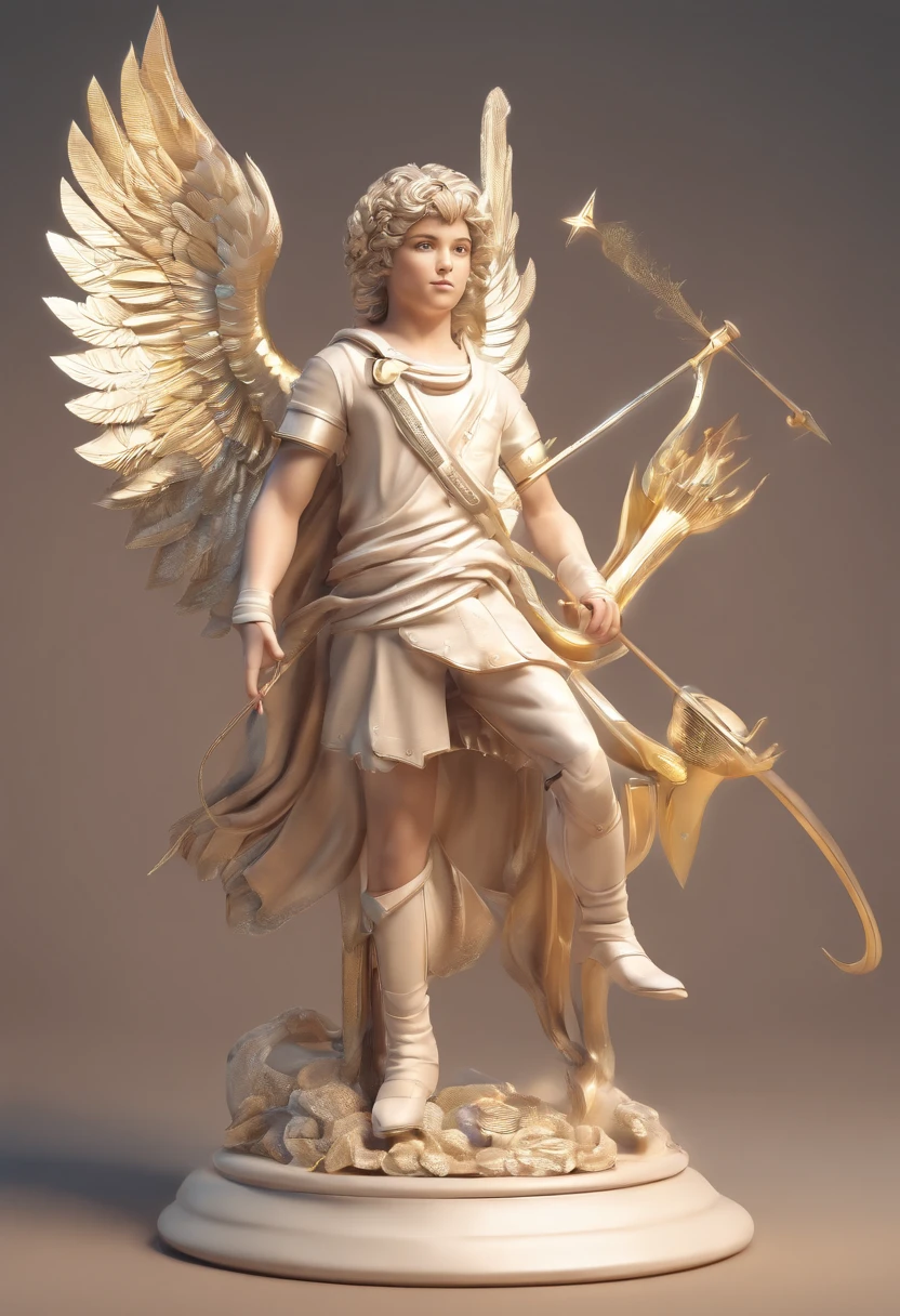 a divine spirit, a boy, optimistic expression, representing the sign of Sagittarius, based on the sign of Sagittarius