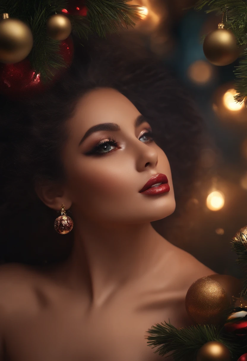 (the Extremely Detailed CG Unity 8K Wallpapers),(masutepiece), (Best Quality), (Ultra-detailed), (Best Illustration),(Best Shadow), (Sharp eyeliner, eyeshadows, Detailed eyes:1.1),, ,BREAK, (NTW20 Christmas:1.2),,