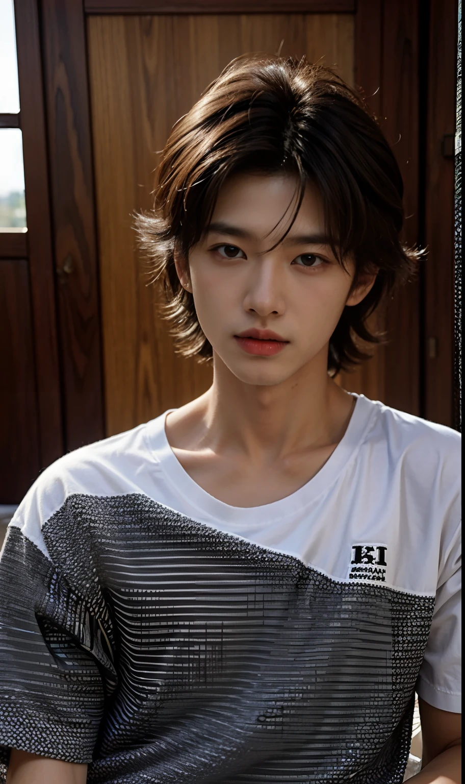 highest quality, masterpiece, ultra high resolution, (realistic:1.4), RAW photo, Young handsome man, black hair,