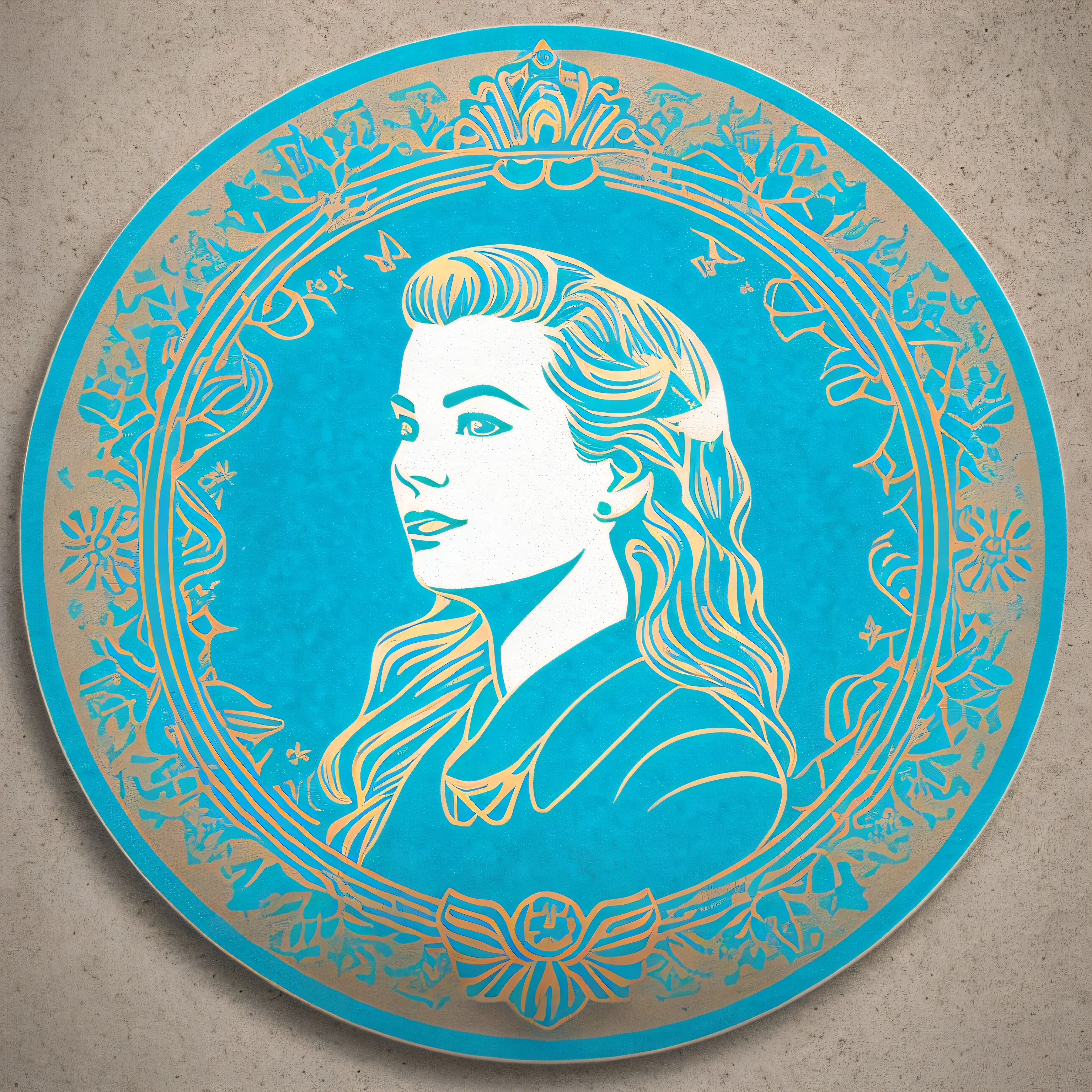 Logotipo com escrita de Grace Kelly, Grace Kelly, logotipo de arte de linha, fundo preto e azul escuro, azul brilhante, minimal and solid — Eagle