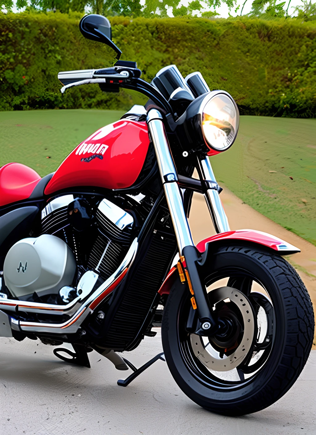 Moto modificada Twister 2005 cor vermelha