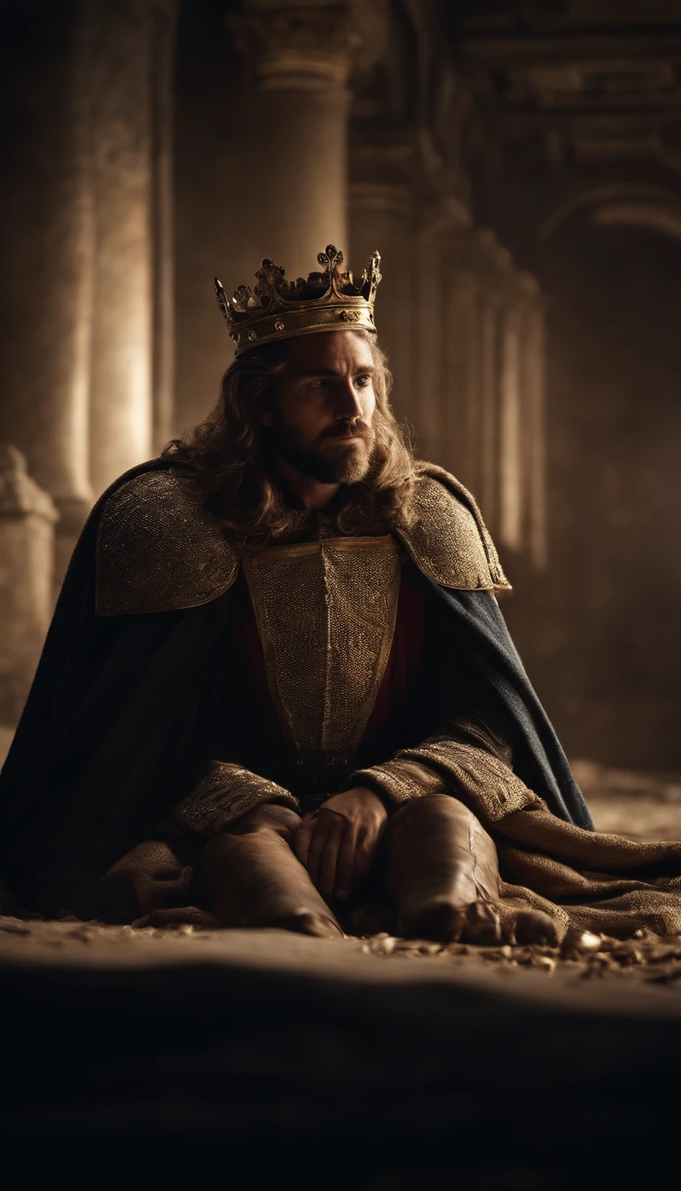 A King Fallen to the Ground. sangrando