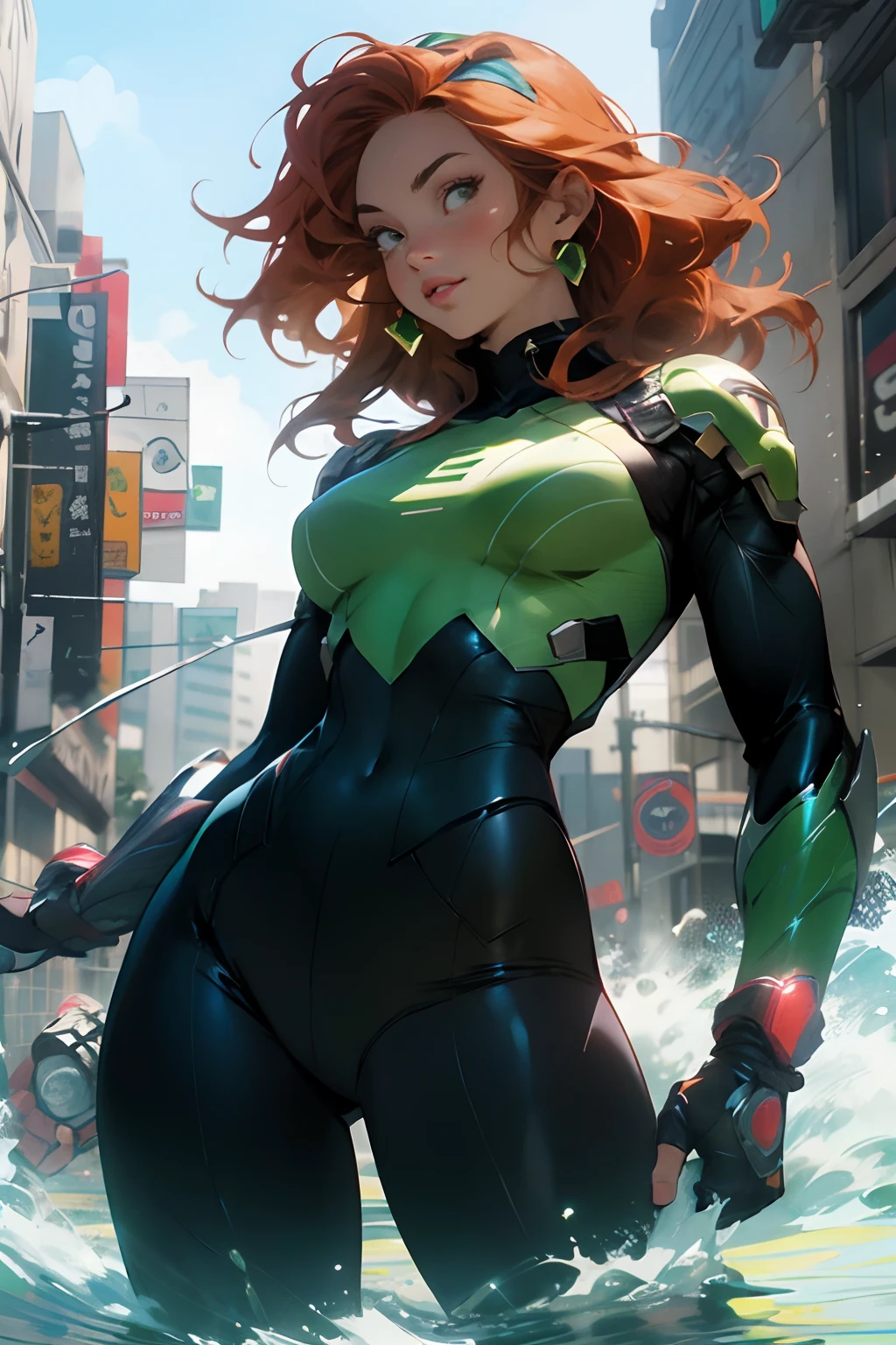 (Super Shiny Tail Green Kratex Leotard Swimsuit:1.3) , Ultra tight and slim swimsuit with super reflective surface.,walking,nice legs, Resistant to swimsuits,circuit.NFFSW.car racing girls ,circuit.NFFSW.gar car race,(Toyota Supra&Puyo Puyo Circuit.NFFSW.F,(green eye、Character hair decorations.、red hairs、He drowned、twin exercises、BRACELET)It's a man who said the camera., and it's a boy who reads to a woman visible nipples marked vagina thin legs, firm glutes,