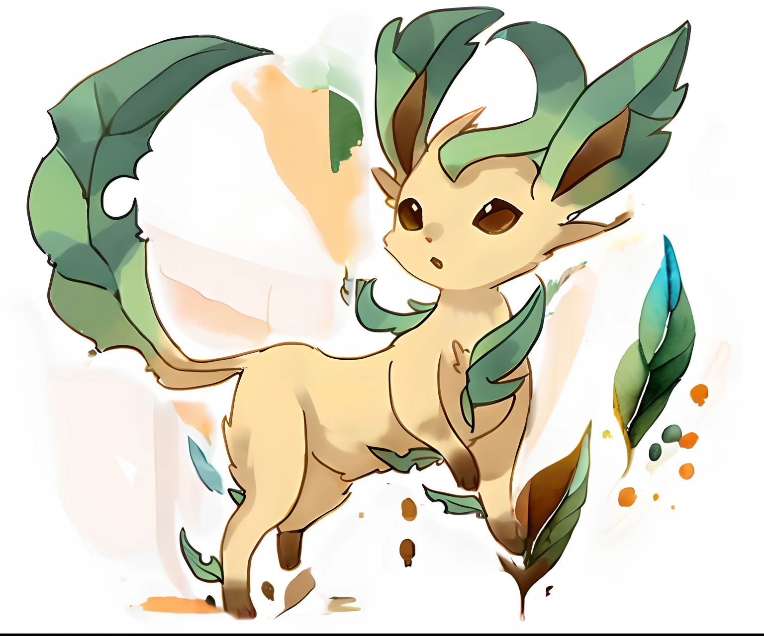 (((Leafeon, woman, Gigantic ass, medium breasts, antrum, extremely detailed, extremely detailed legs, extremely detailed arms, extremely detailed face, perfectly detailed eyes, perfectly detailed anatomy))): 1.2, solo, perspective, curved thighs, huge thighs, curvature, looking at the viewer over the shoulder with embarrassed smile, (tail), on all fours, ass focus, ass, giant ass, shaking ass, outdoors,