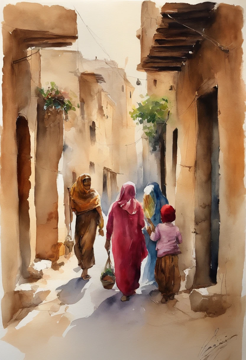 woman and 3 kids livinig in syria