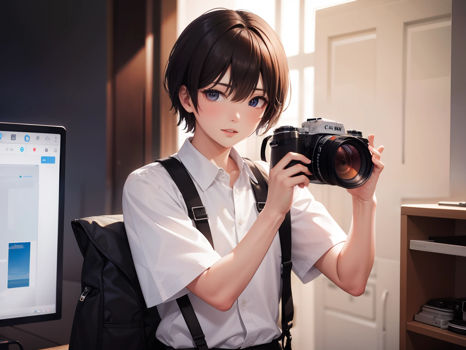 SLR camera。