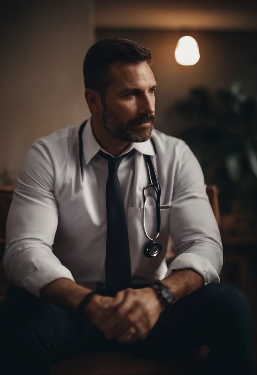 retrato de um homem adulto de 30 anos, medic