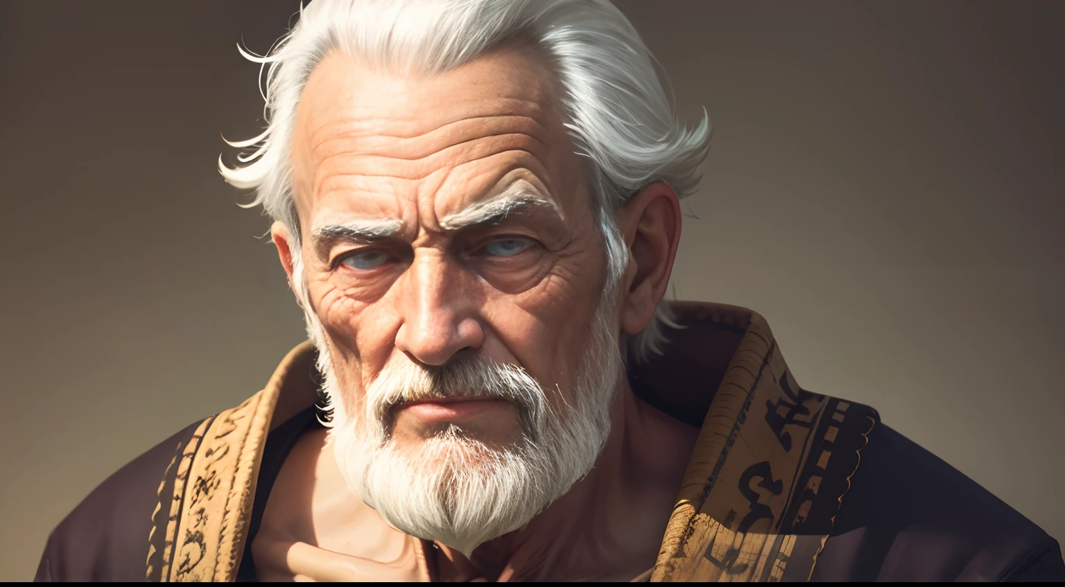 happy old man, stoic