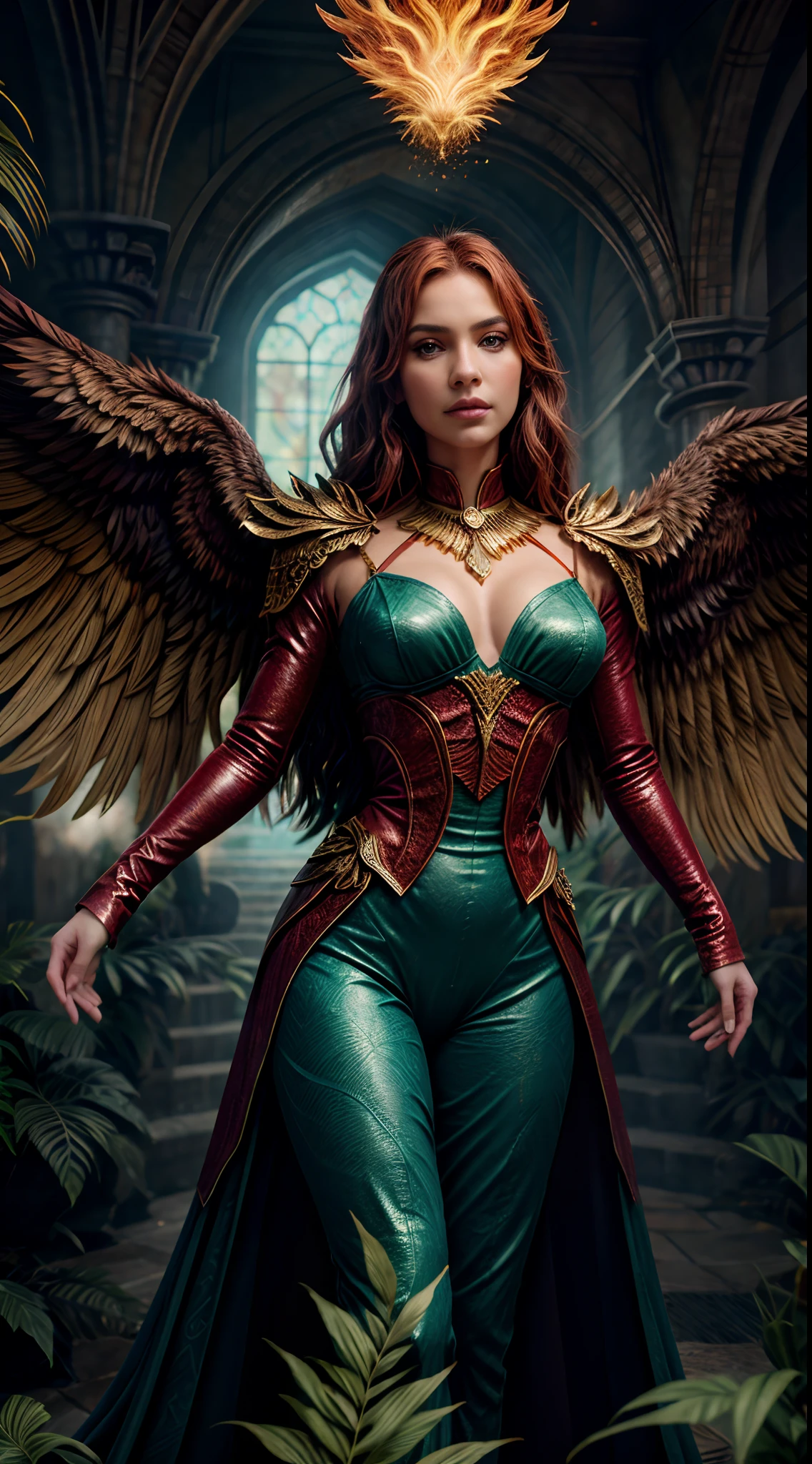 Imponente Phoenix Reborn,8k arte conceitual, Realismo, by Mappa Studios, obra-prima, melhor qualidade, Arte Oficial, illustration, Linha clara, (Fresco_cor), perfect compositio, Absurdo, fantasia, focado